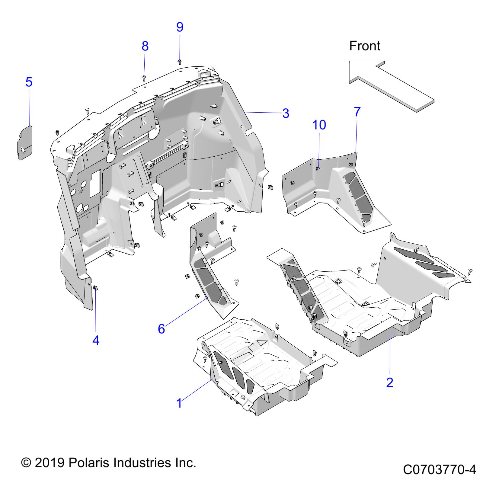 Part Number : 5455362-070 PANEL-FOOTREST DRIVE BLK