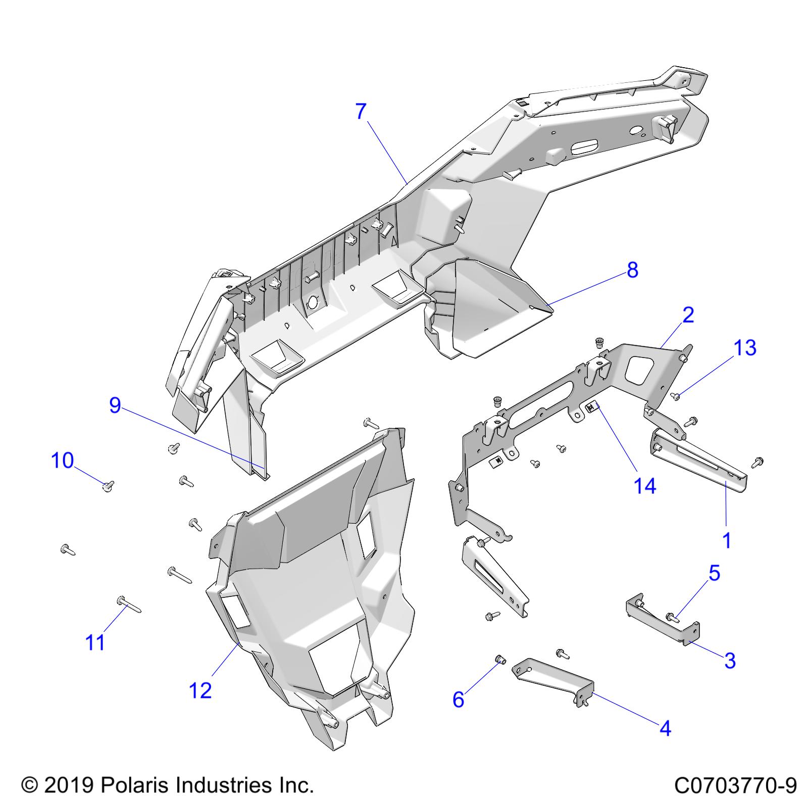 Foto diagrama Polaris que contem a peça 5455181-070