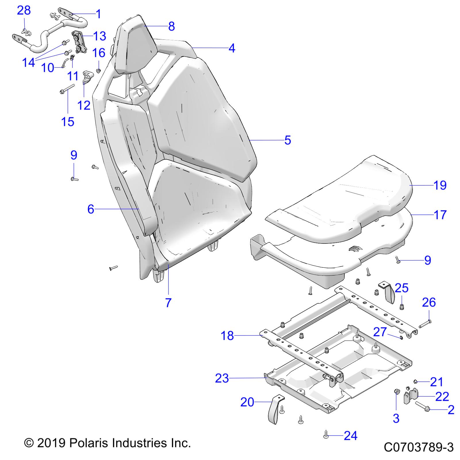 Part Number : 2692119 ASM-BOLSTER LH BLK/IRED WHT ST