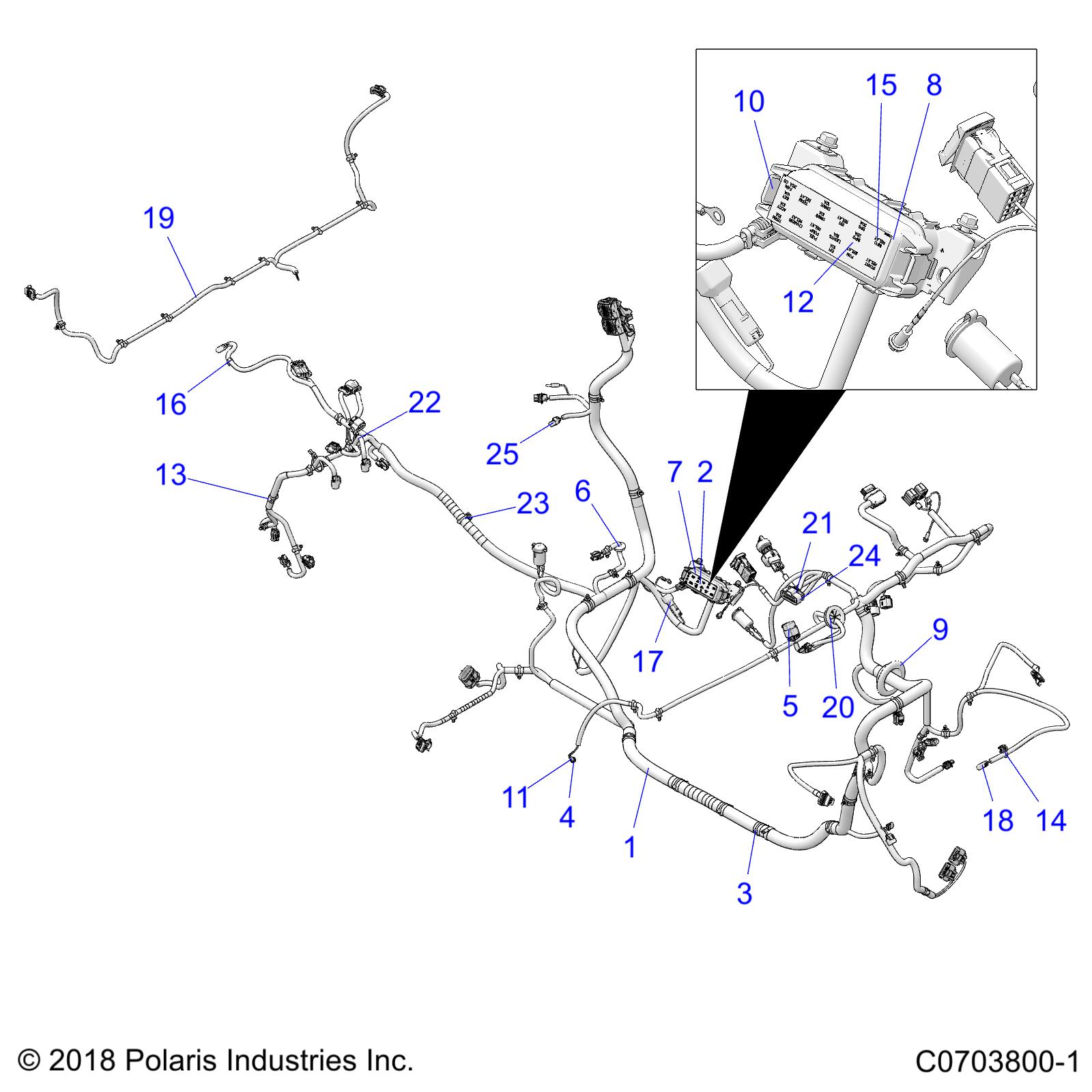 Foto diagrama Polaris que contem a peça 7082020
