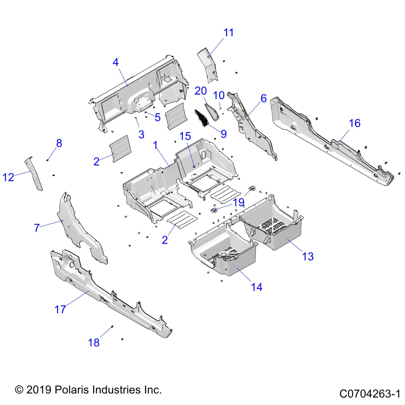 Foto diagrama Polaris que contem a peça 5452921-070