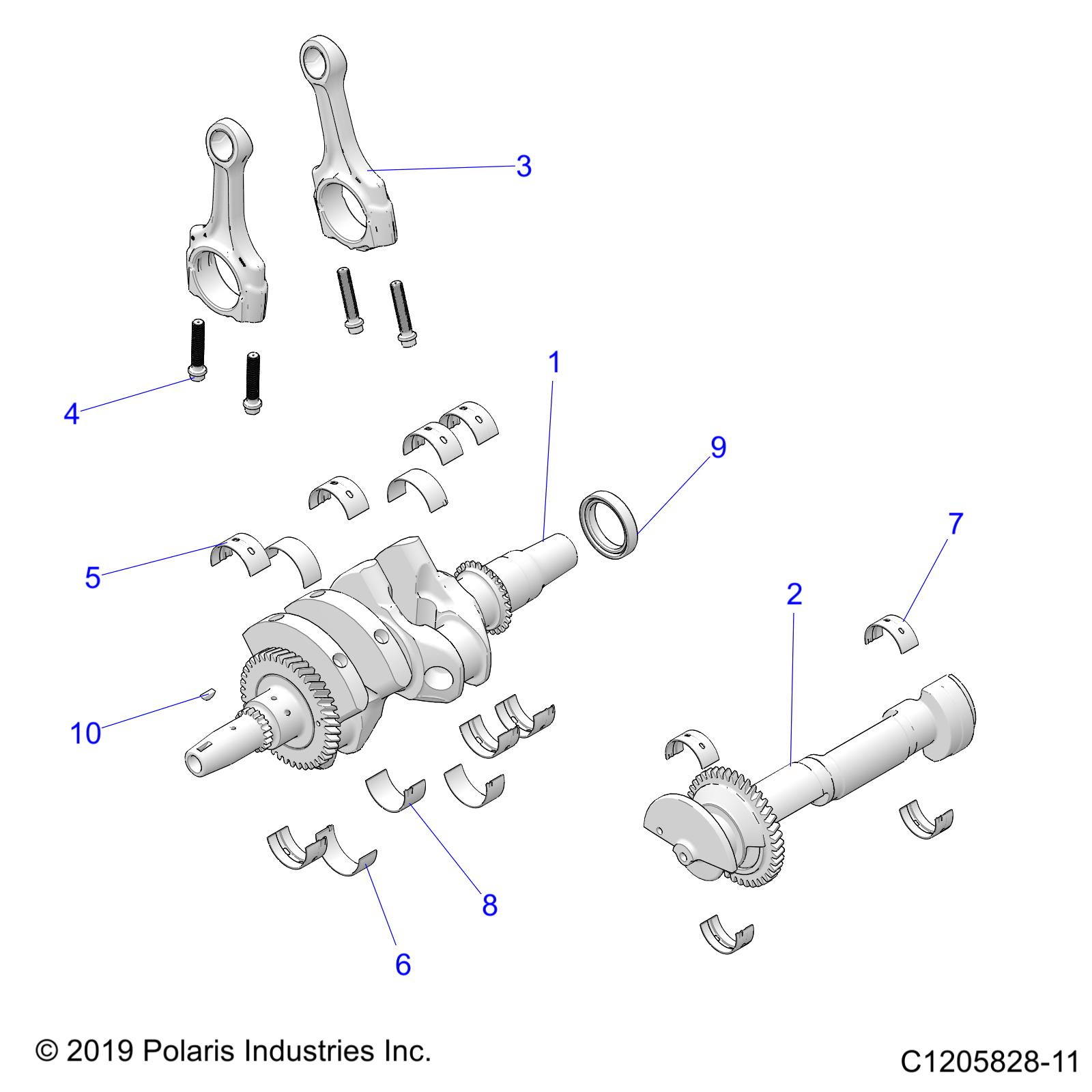 Part Number : 3023056 CRANKSHAFT ASSEMBLY  V270