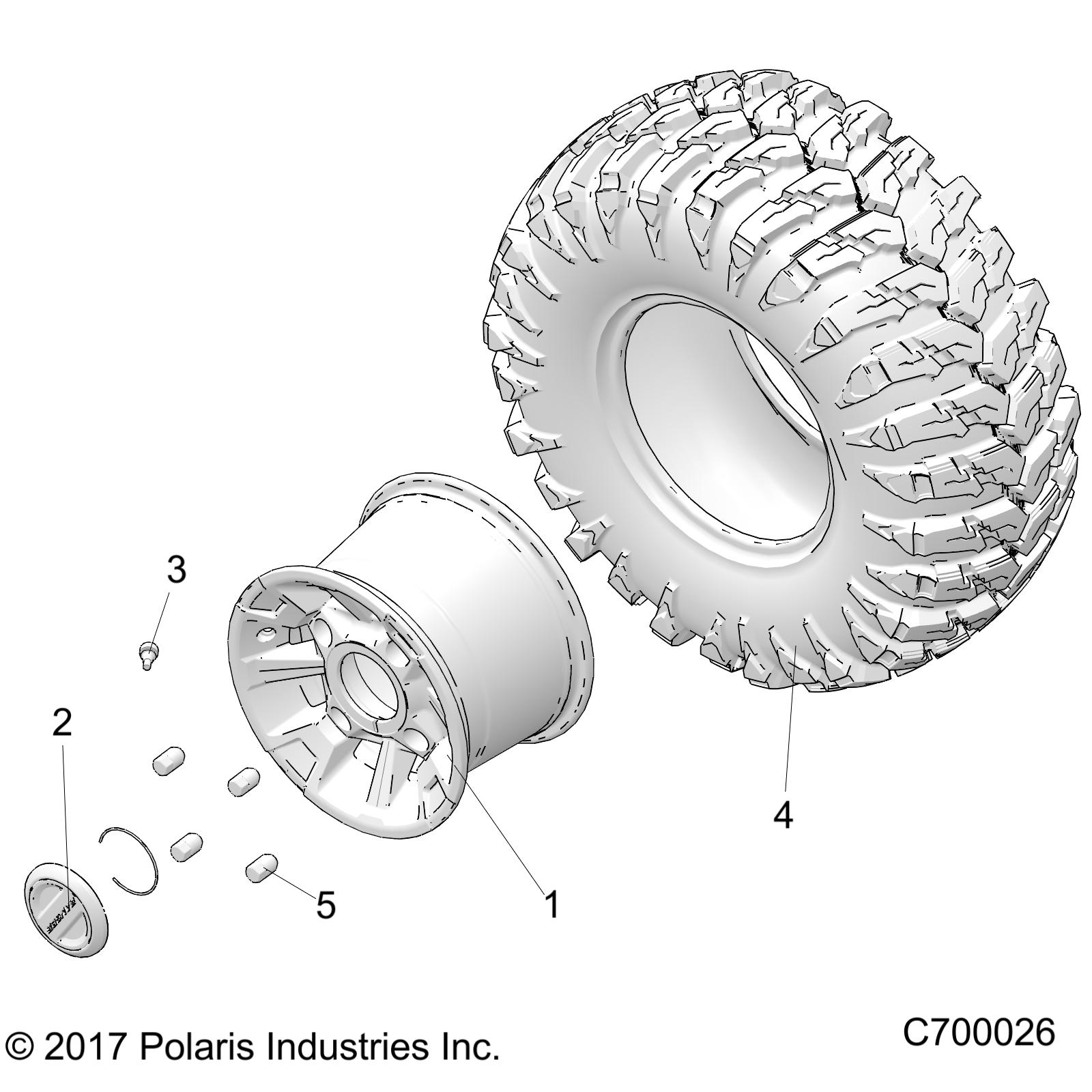 Part Number : 1523041-266 WHEEL  REAR  12 X 8  CRUISER B