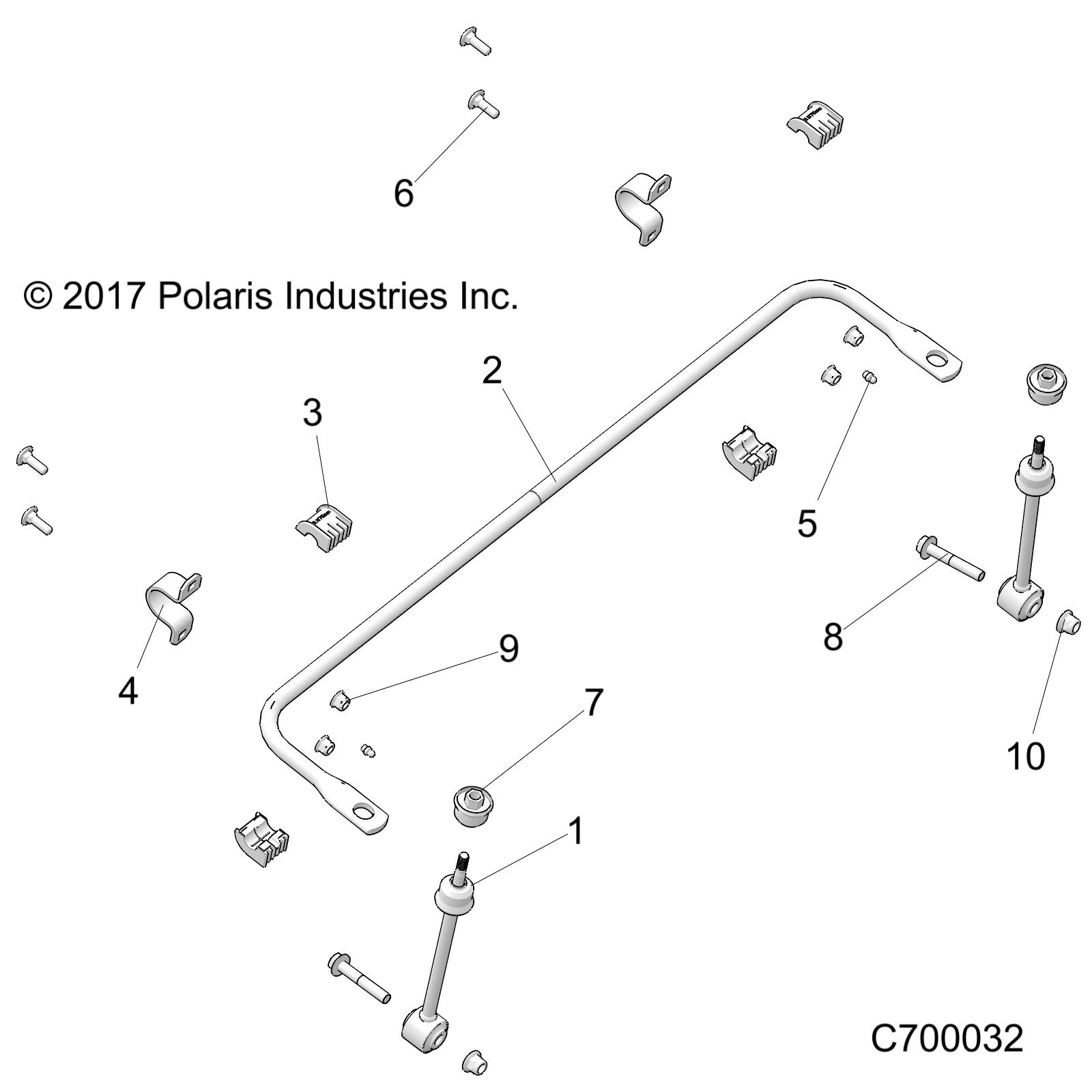 Part Number : 5340150-458 STABILIZER BAR  FRONT  MATTE B