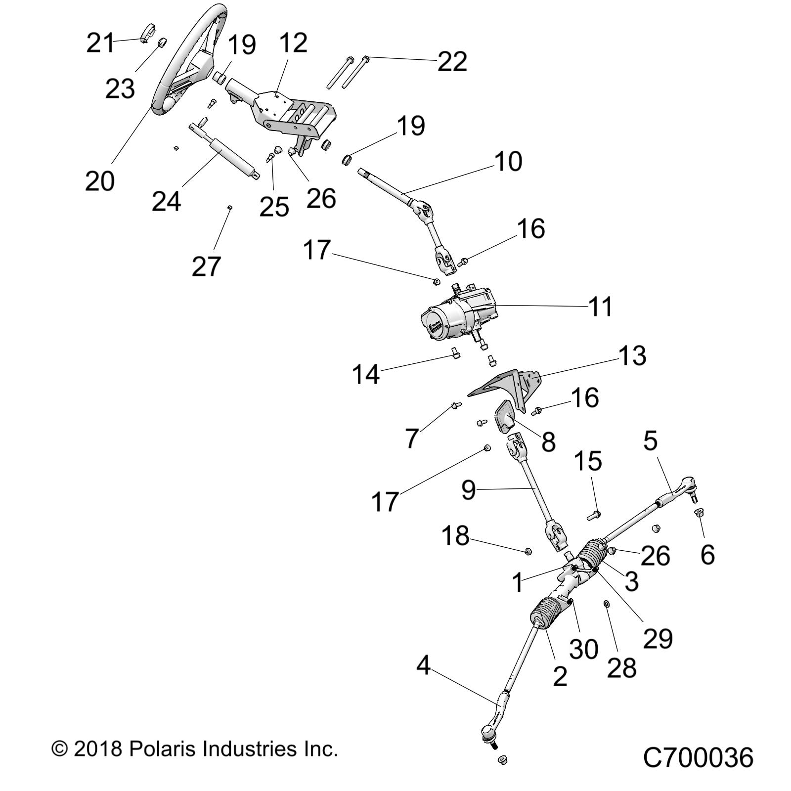 Part Number : 1824794 STEERING GEAR BOX ASSEMBLY