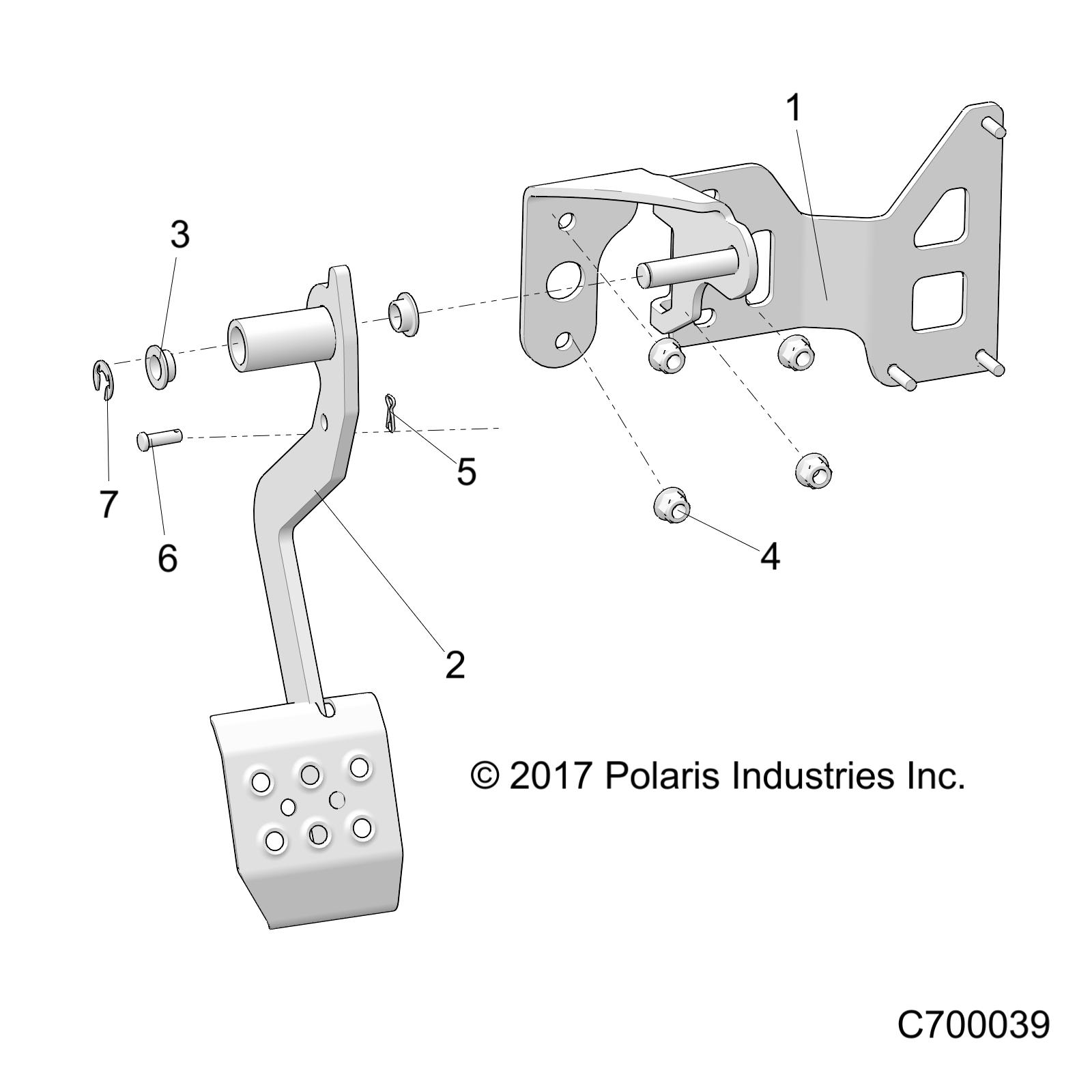 Foto diagrama Polaris que contem a peça 1023602-329