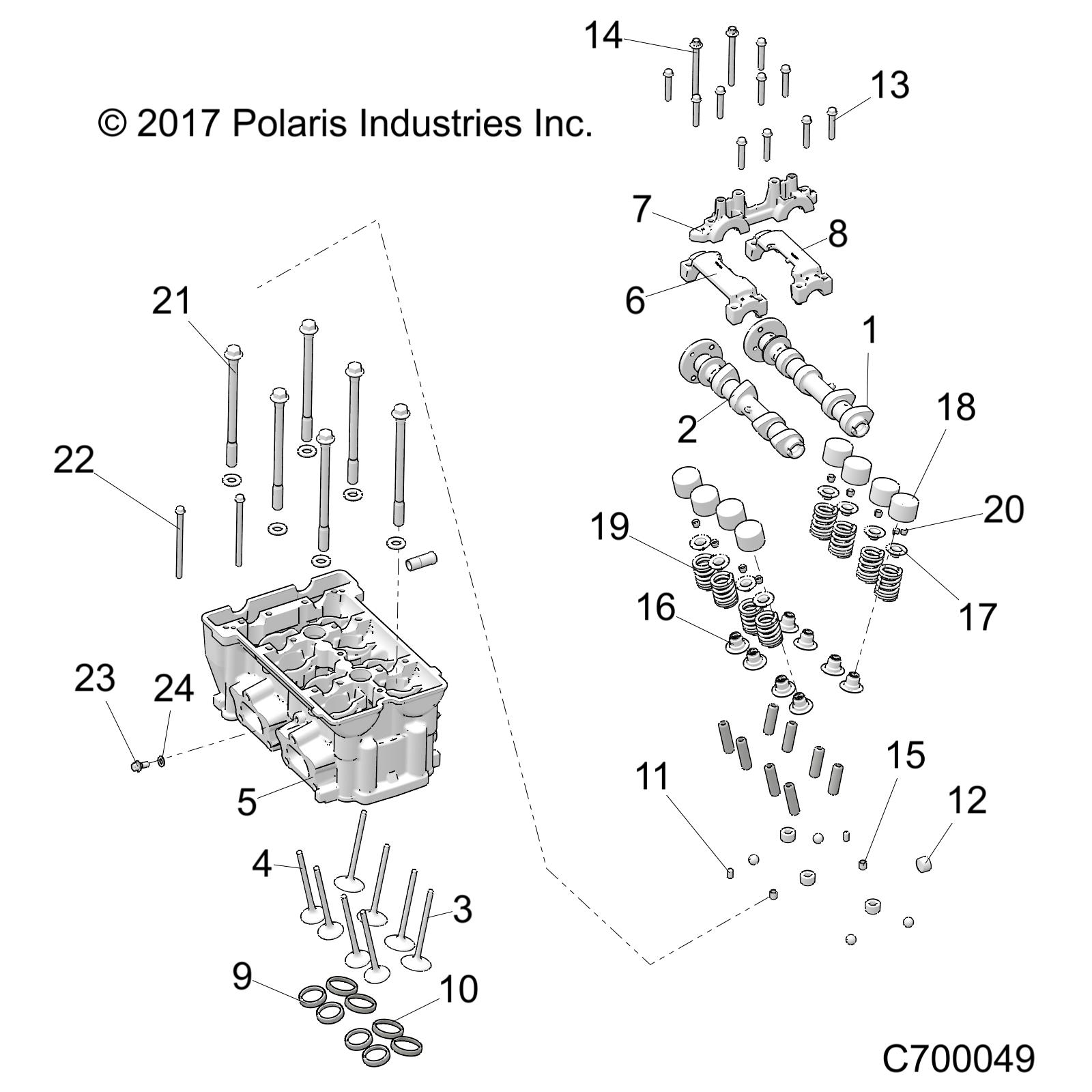 Foto diagrama Polaris que contem a peça 3024156