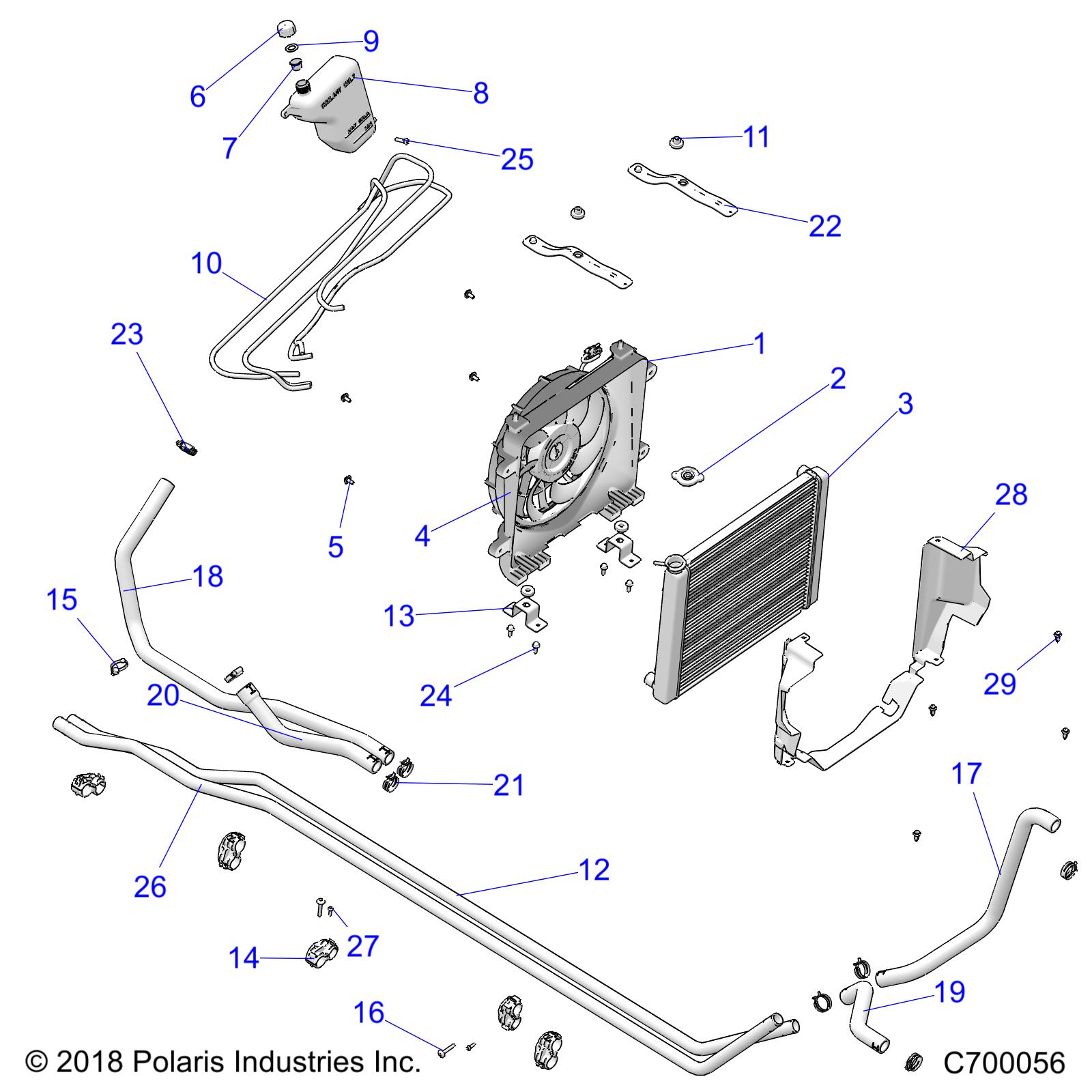 Foto diagrama Polaris que contem a peça 5453736-070