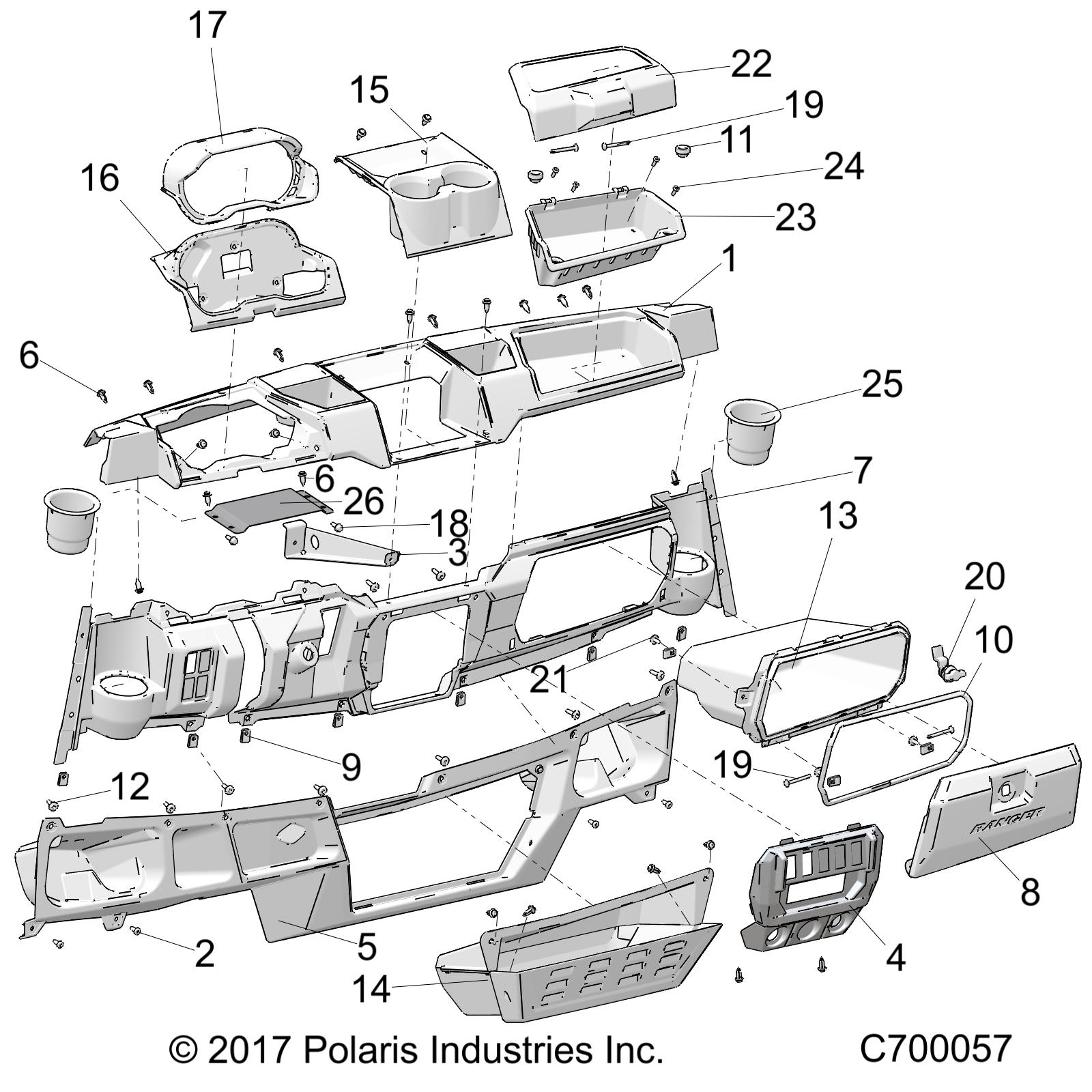 Part Number : 5265726 BRKT-DASH RH