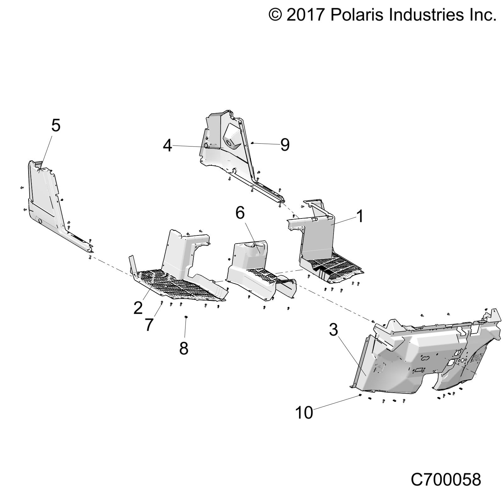 Part Number : 5454549-070 FLOOR-UPPER CLOSEOFF EU