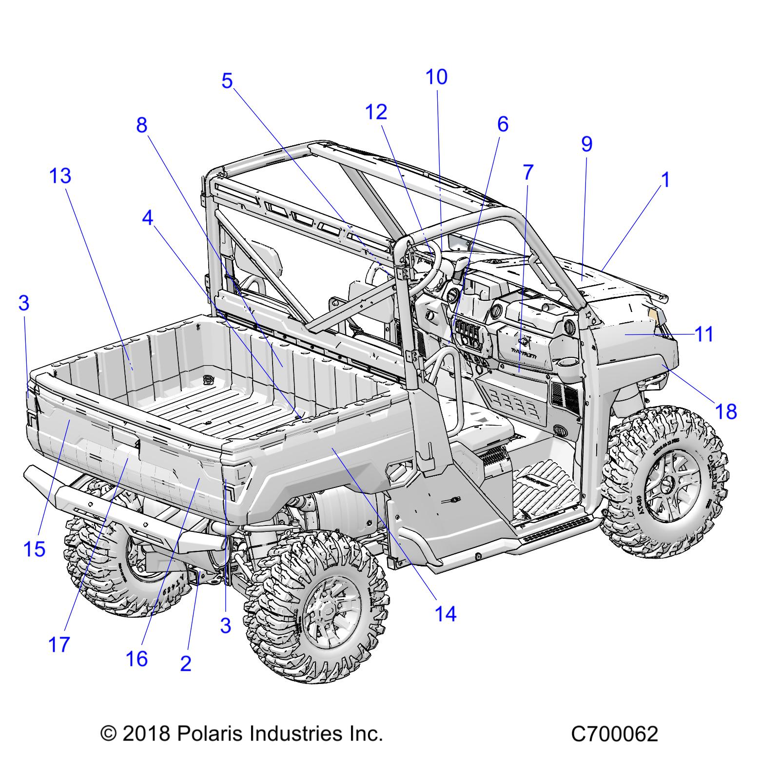 Foto diagrama Polaris que contem a peça 7187095