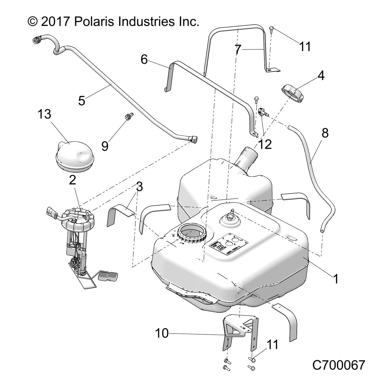 Foto diagrama Polaris que contem a peça 2521766