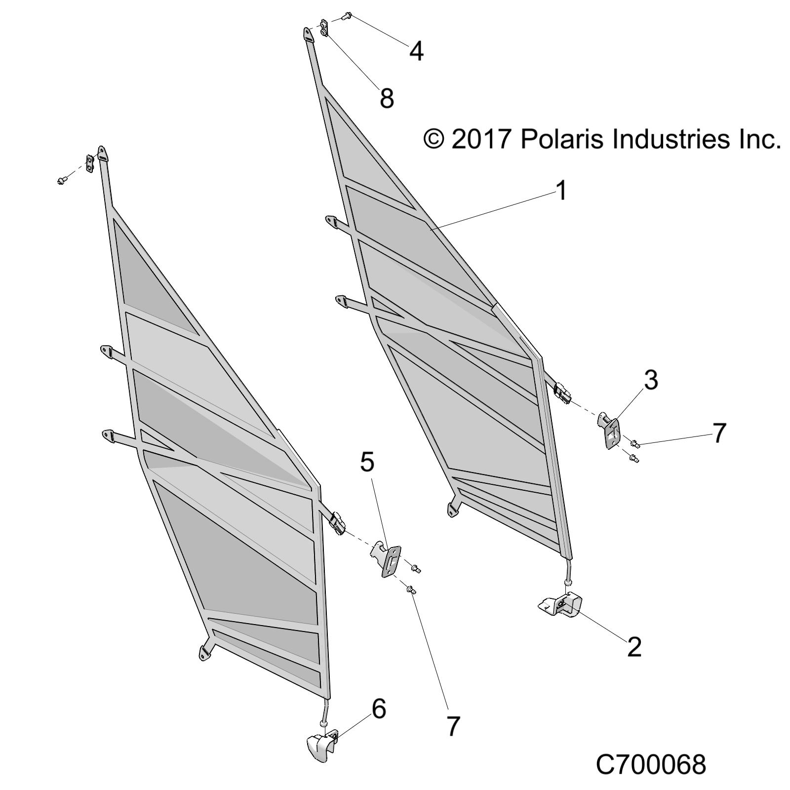 Part Number : 2689124 DOOR NETS  FRONT