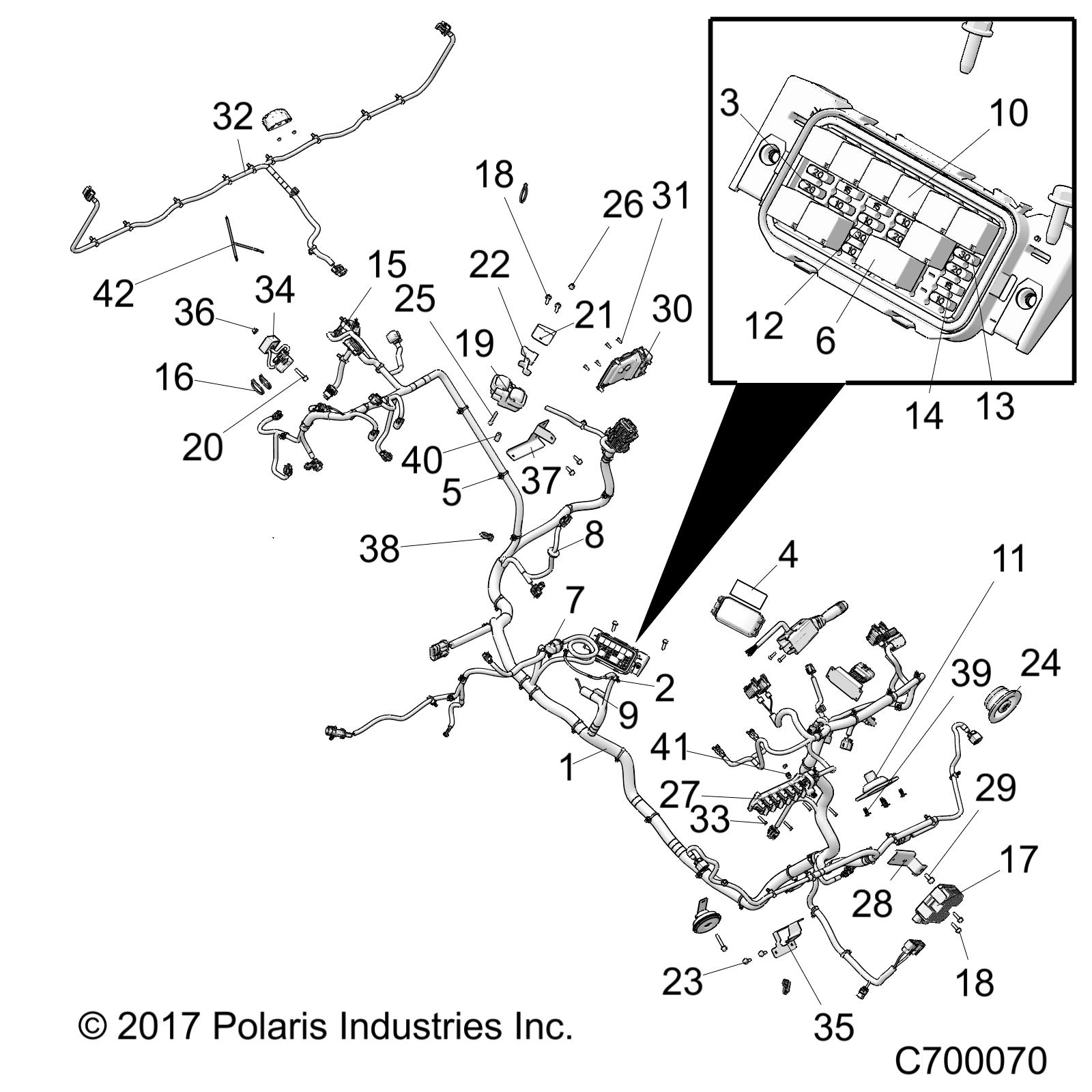 Foto diagrama Polaris que contem a peça 2413921