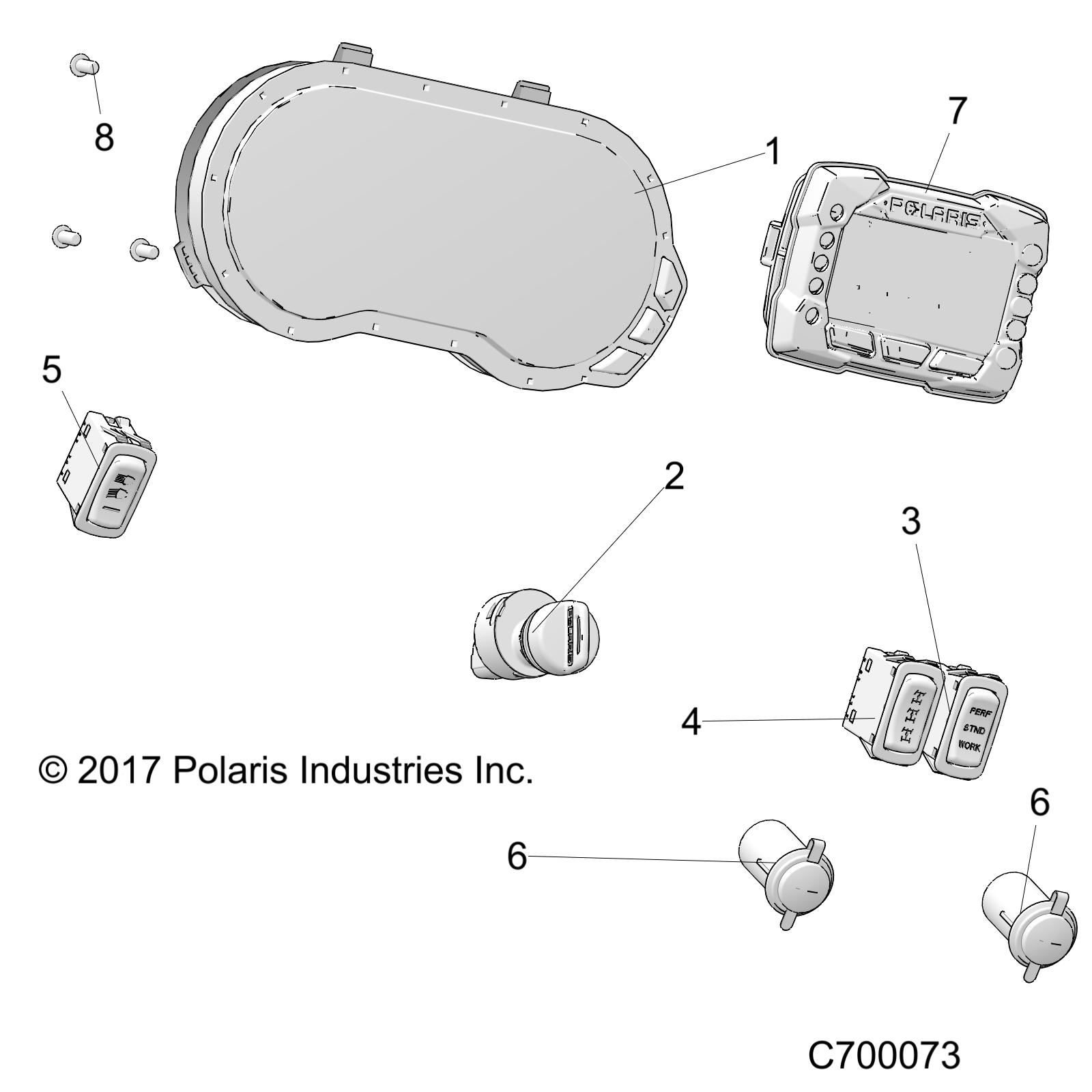 Foto diagrama Polaris que contem a peça 3280765