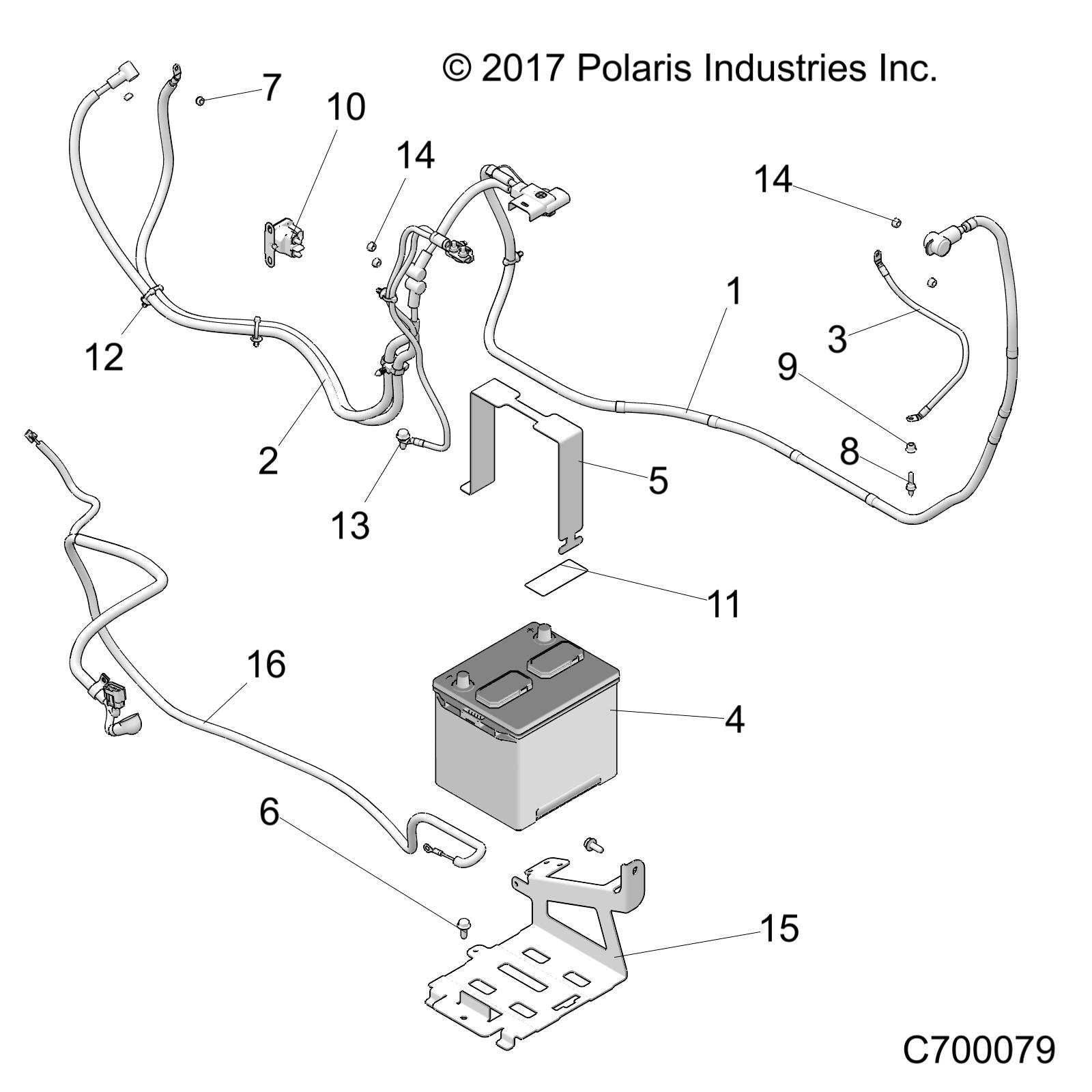 Part Number : 4017804 BATTERY TO SOLENOID CABLE