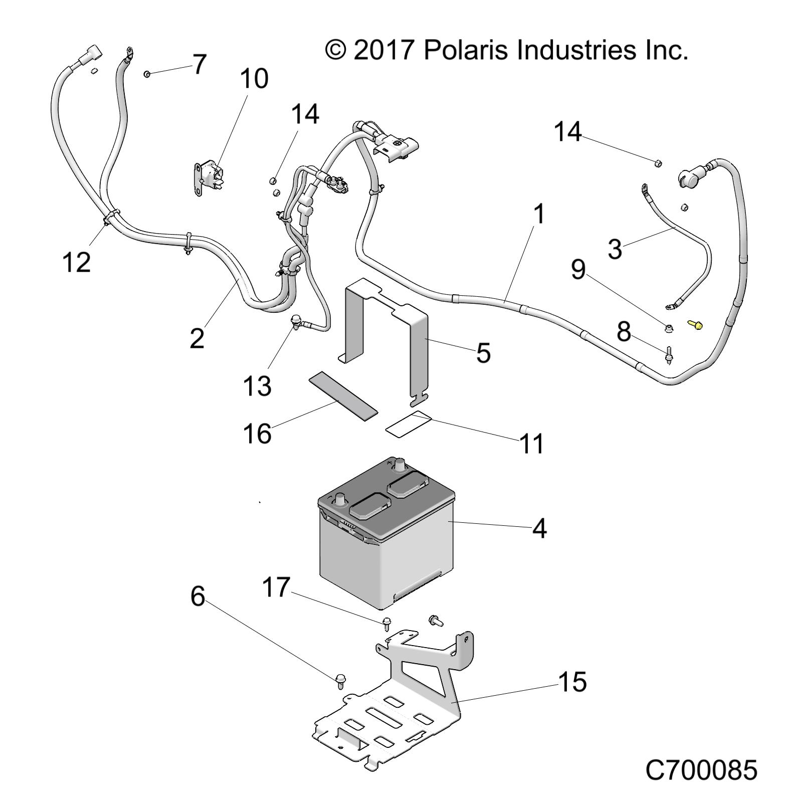 Part Number : 5265254-329 BRKT-BATTERY TRAY EU BLK