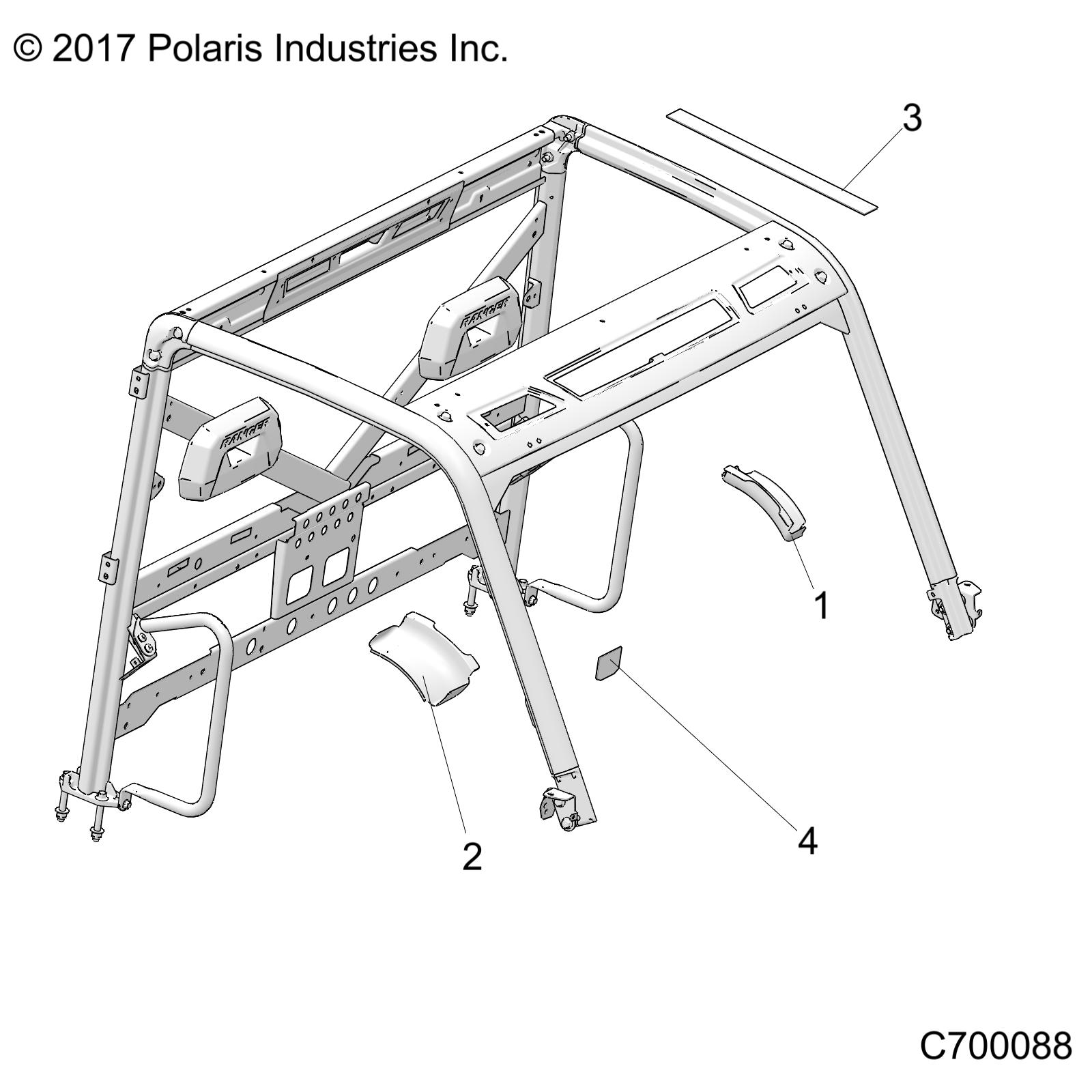 Part Number : 5454848-070 COVER-WS LH TR BLK