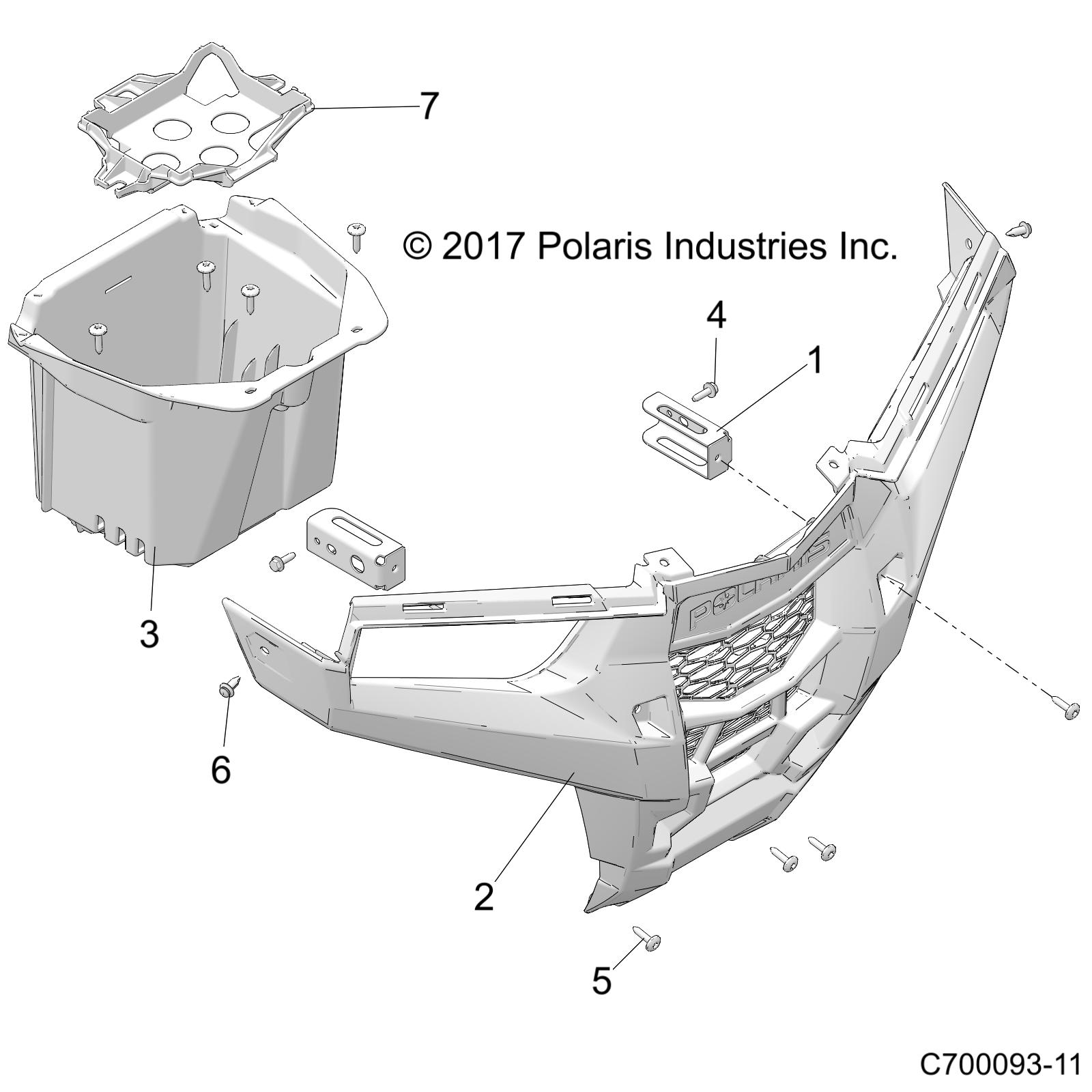 Part Number : 5264118-458 FASCIA MOUNT BRACKET  FRONT  M