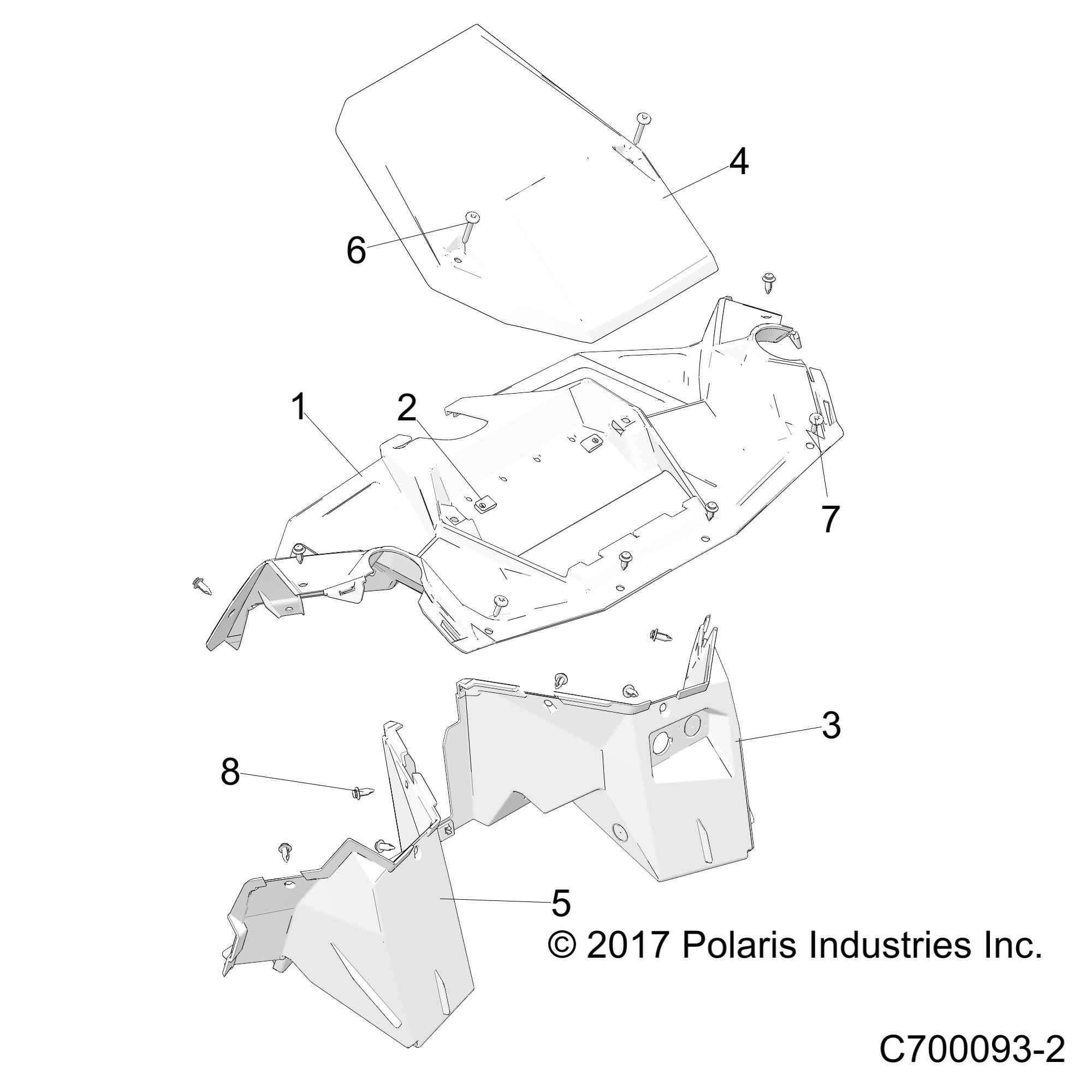 Foto diagrama Polaris que contem a peça 5453965-070