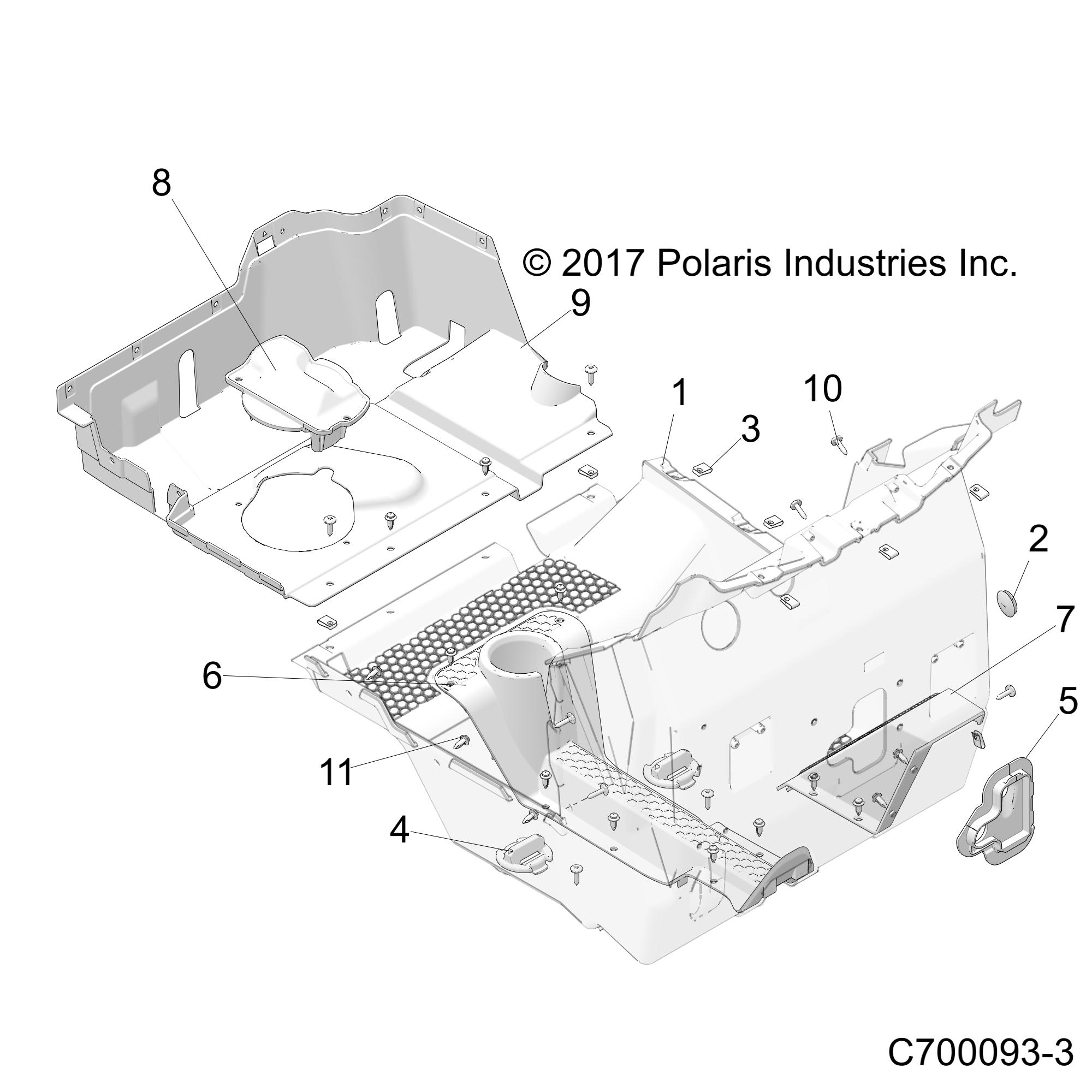 Part Number : 5454148-070 PANEL-FOOT REST BLK