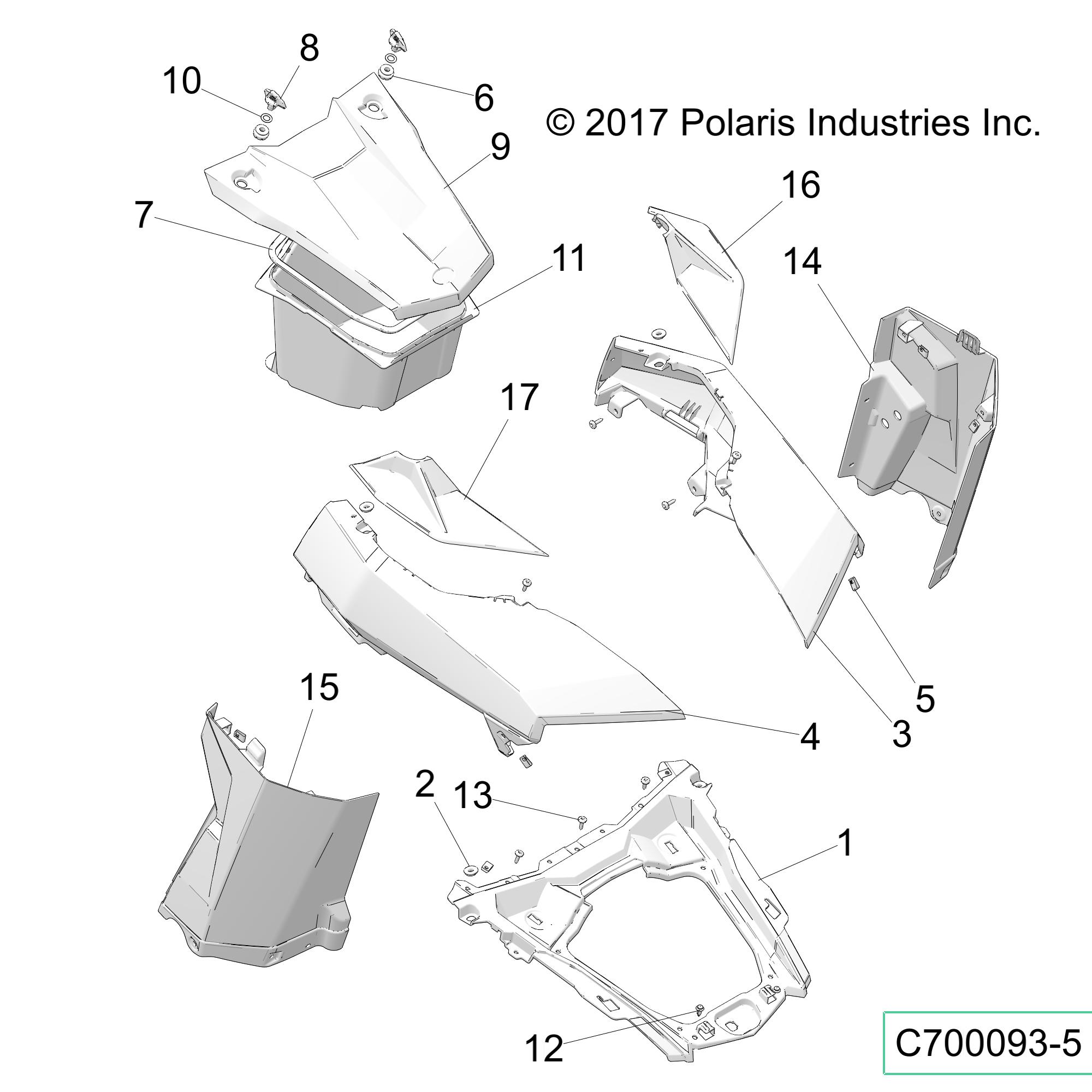 Part Number : 5453957-070 FENDER  FRONT  LOWER  LEFT  BL