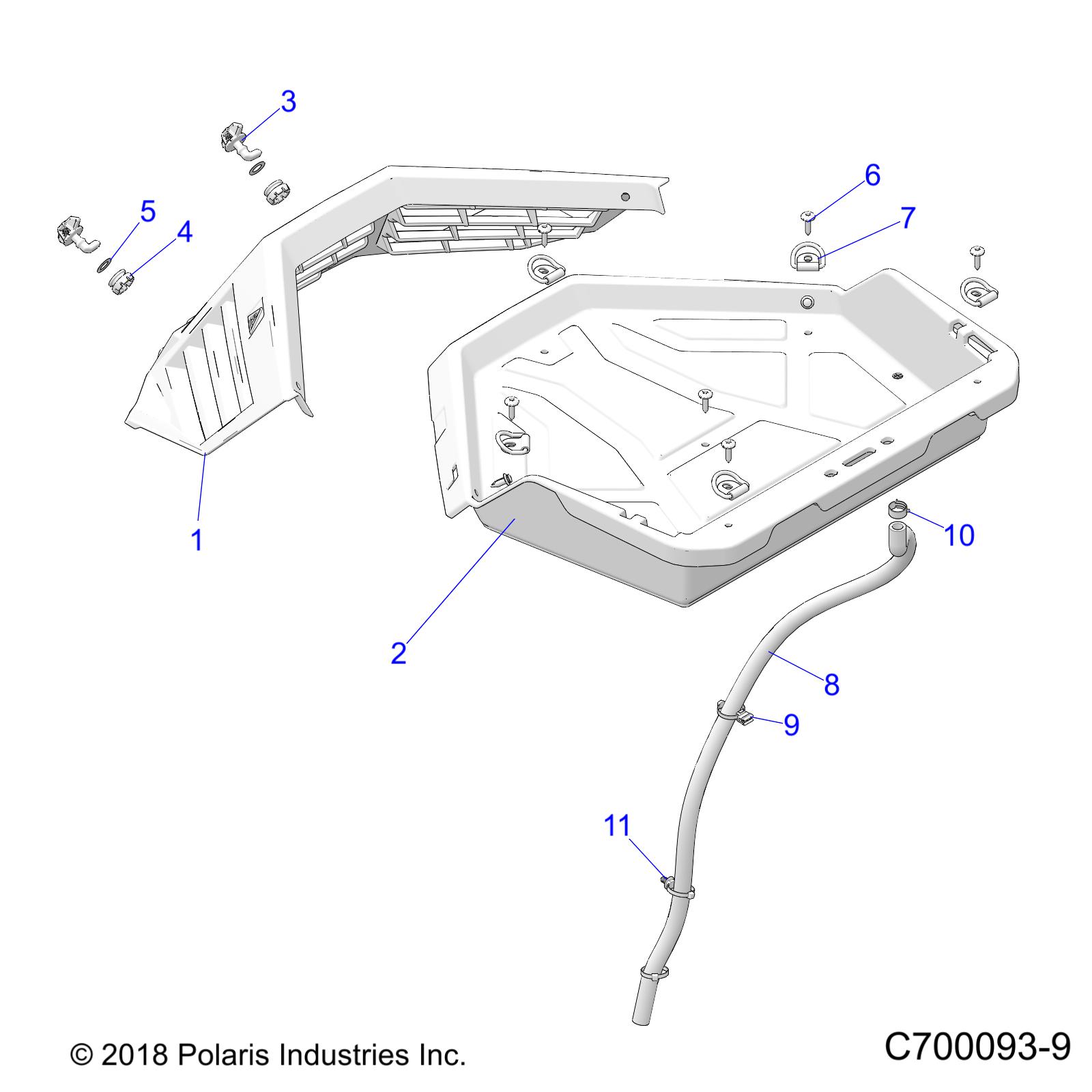 Part Number : 5453976-070 RADIATOR COVER  GLOSS BLACK