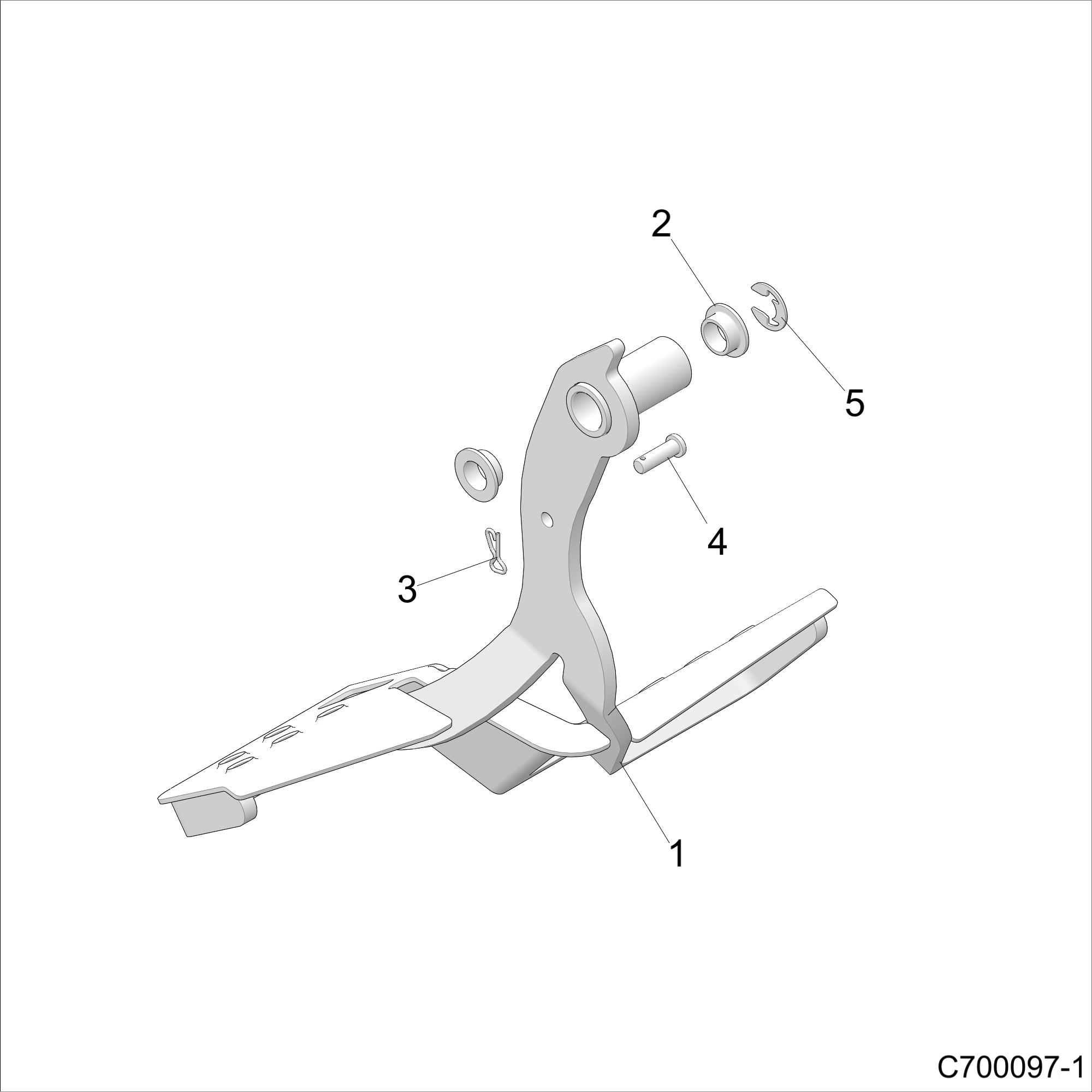 Part Number : 1023075-458 BRAKE PEDAL WELD  MATTE BLACK