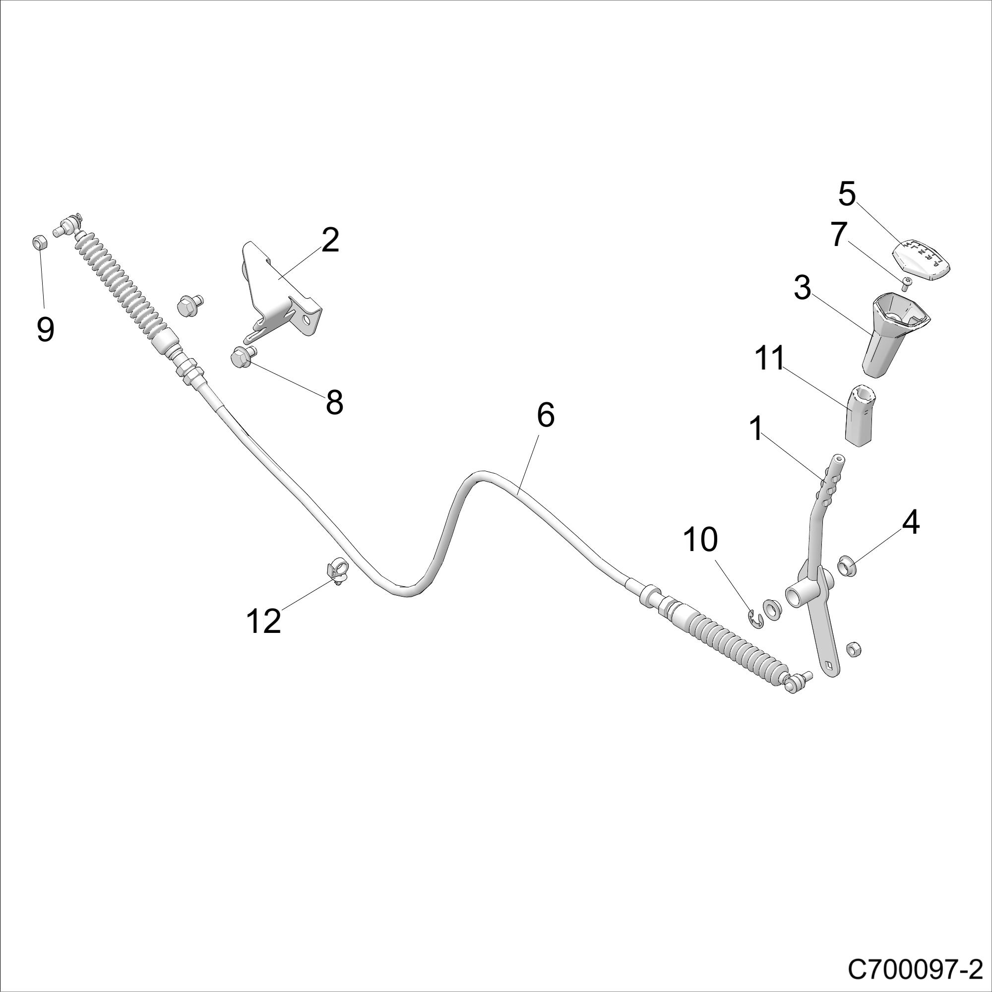 Part Number : 7082276 SHIFT CABLE