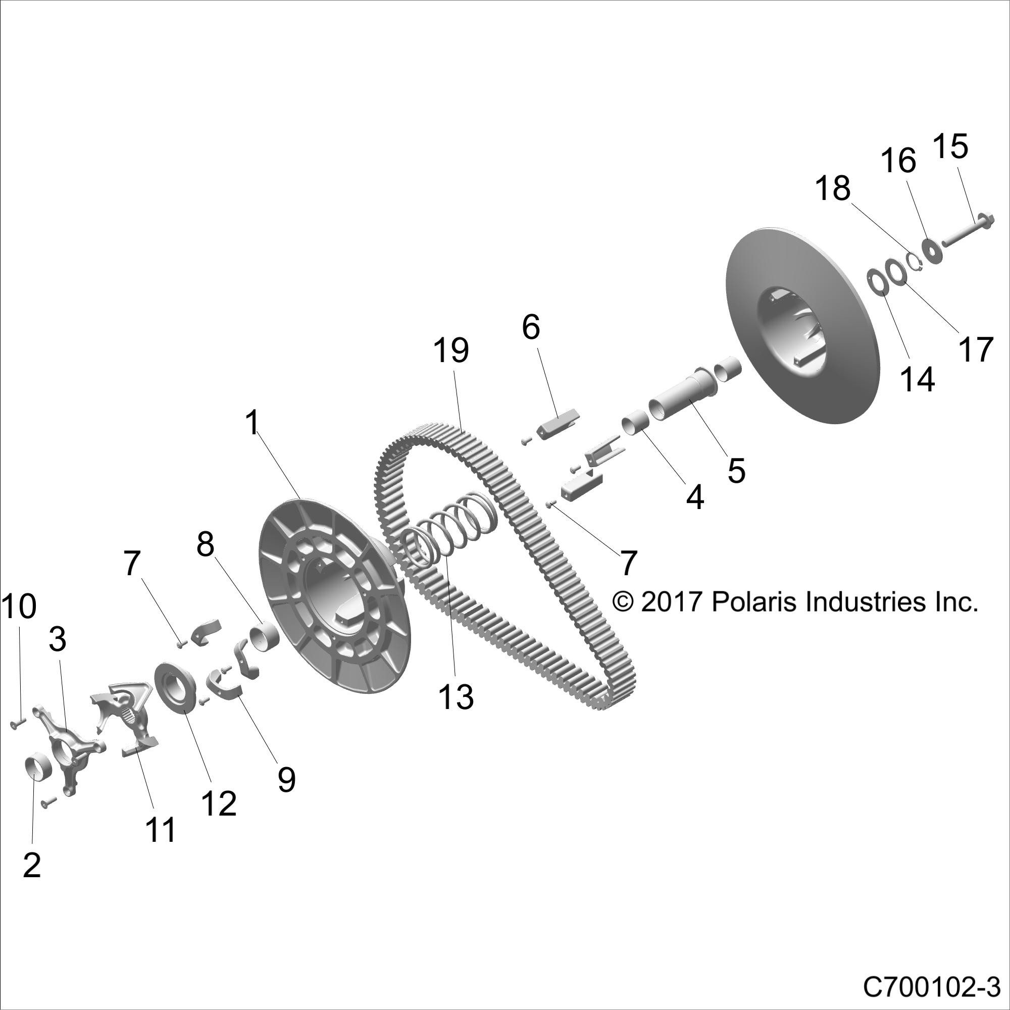 Foto diagrama Polaris que contem a peça 7710816
