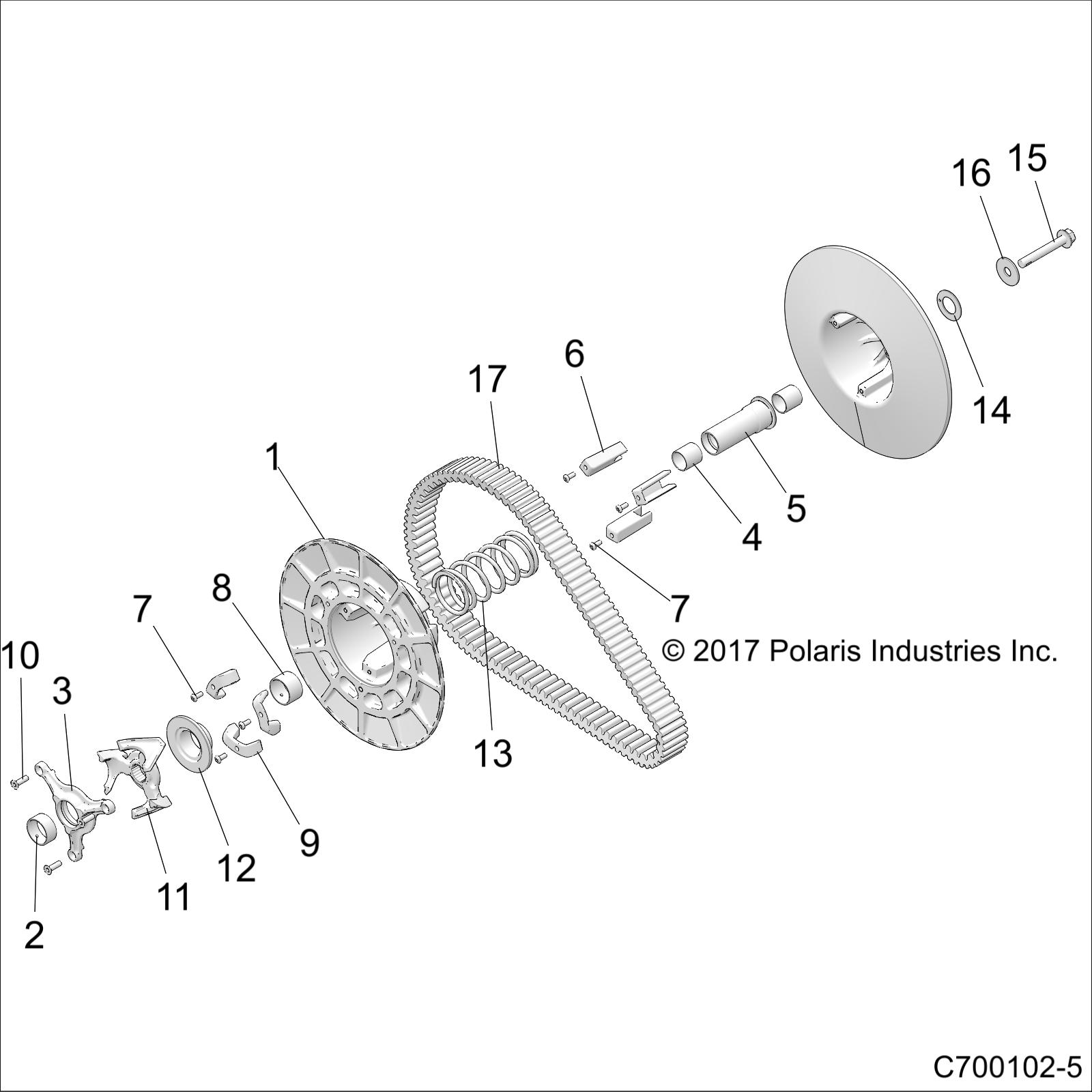 Foto diagrama Polaris que contem a peça 1323394