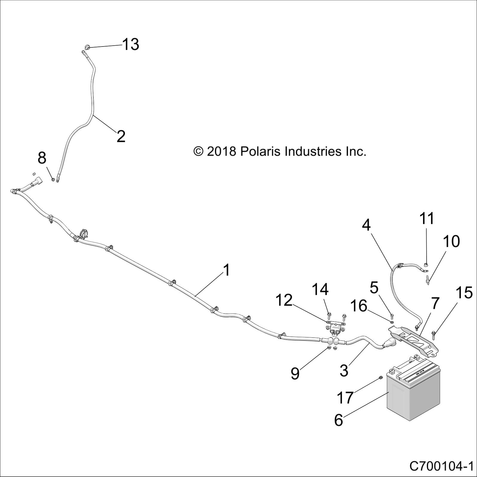 Part Number : 4017962 CABLE-BATT TO SOLENOID