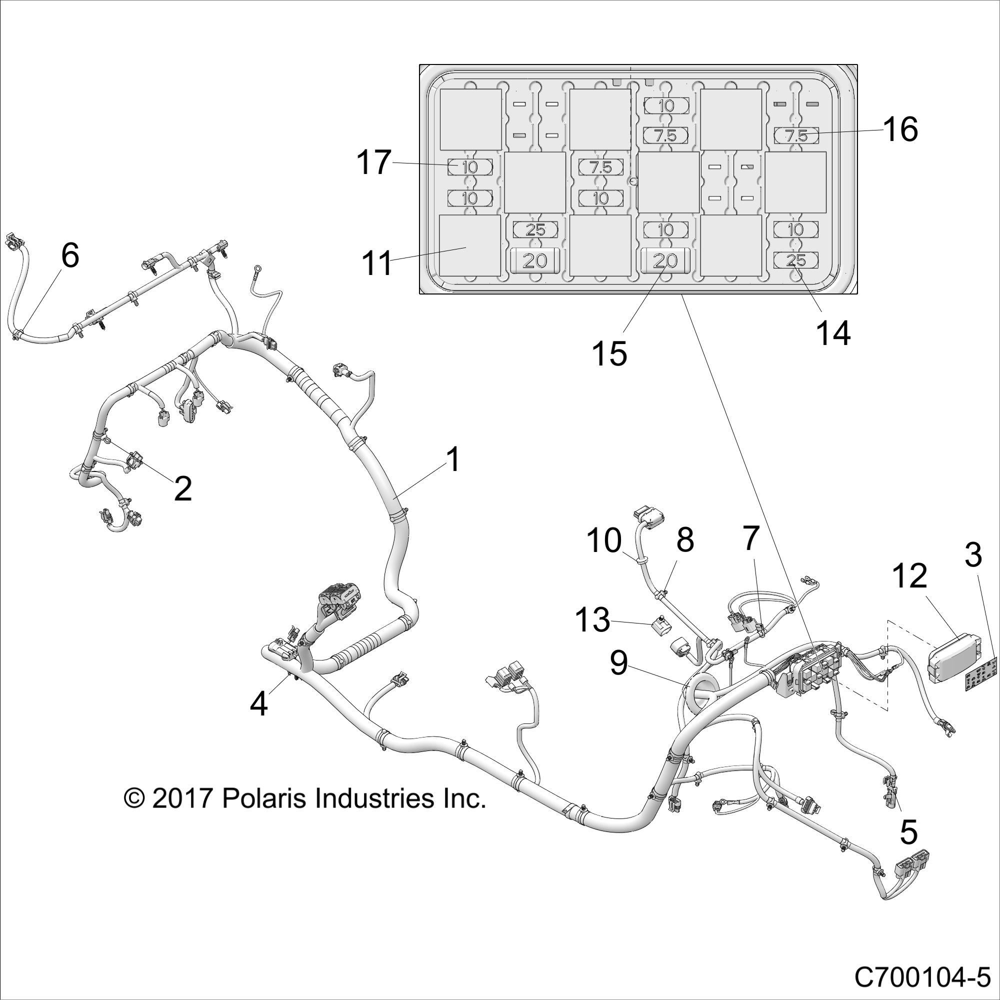 Part Number : 2413436 CHASSIS HARNESS  EPS  RZR S