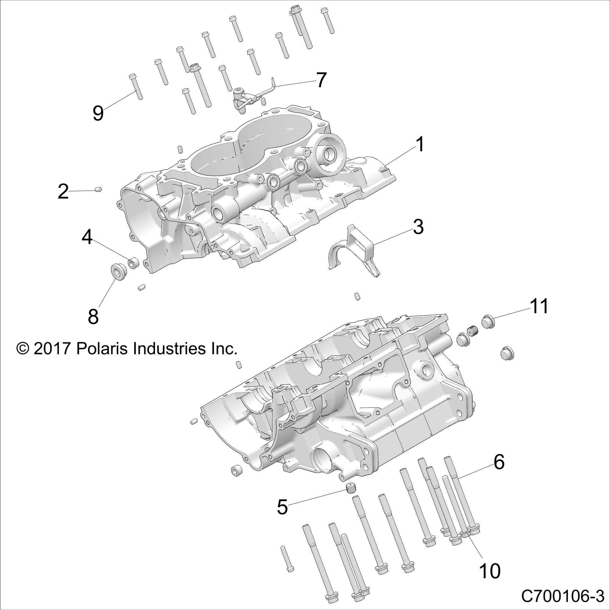 Part Number : 2207374 K-CRANKCASE 1205722