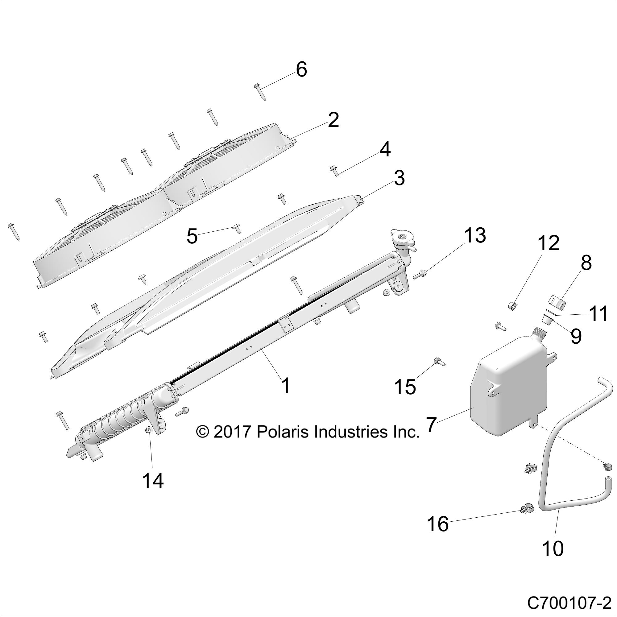 Foto diagrama Polaris que contem a peça 8450120-61