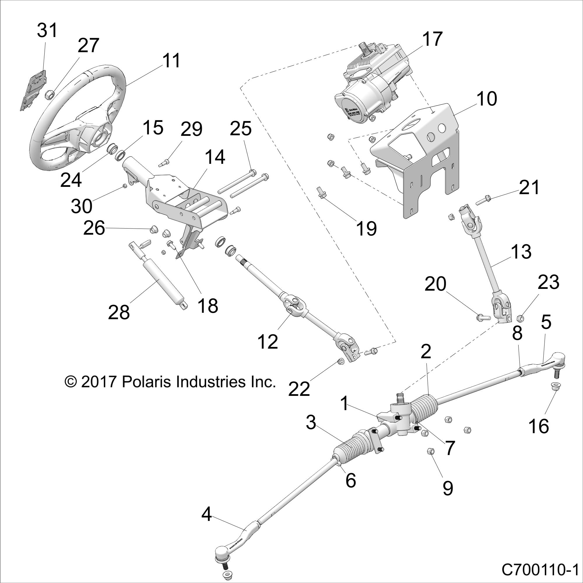 Foto diagrama Polaris que contem a peça 1024181-329