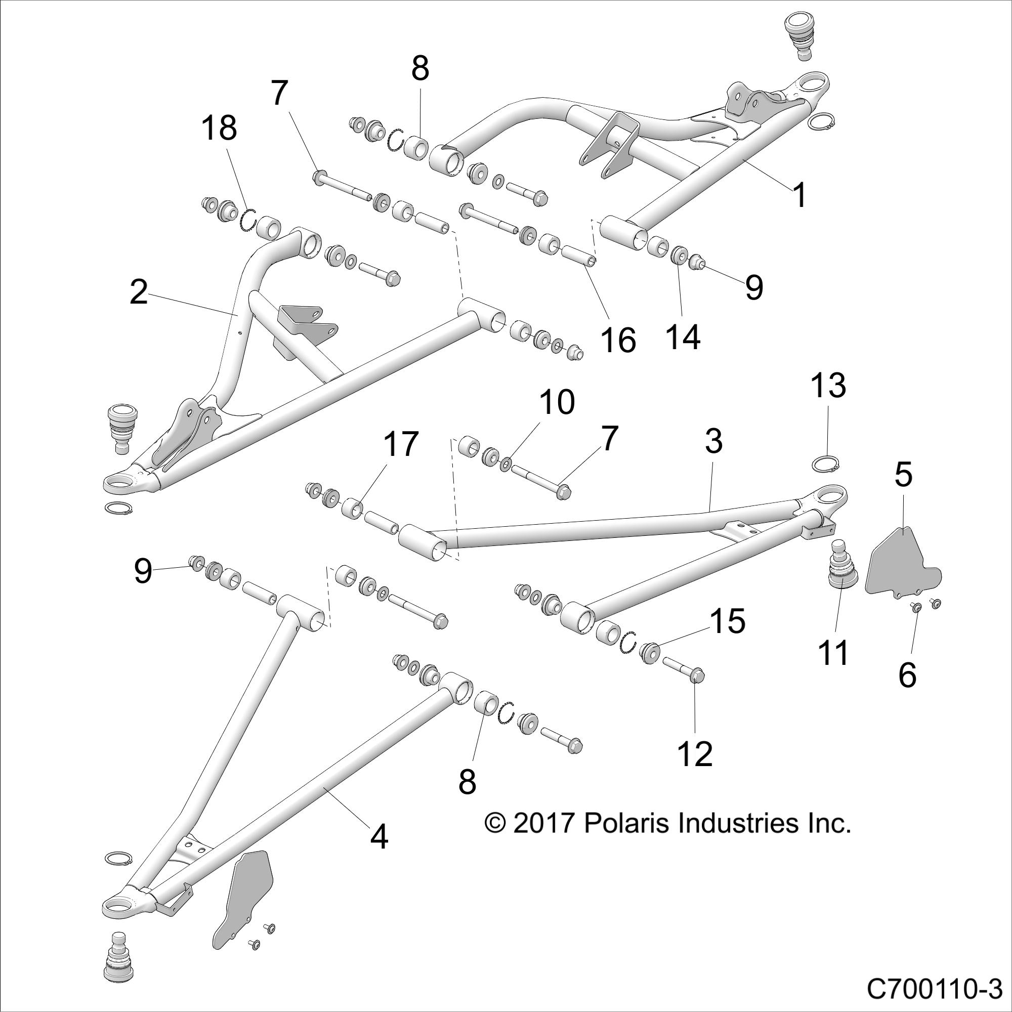 Part Number : 1025147-293 WELD-CTRL ARM LWR FR LH 64 RED