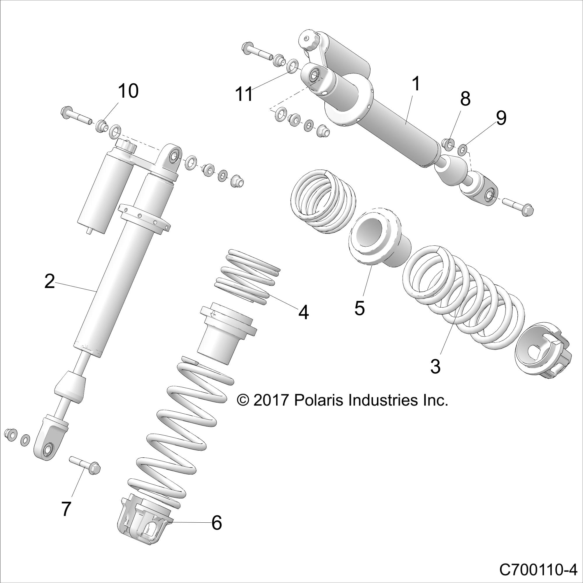 Foto diagrama Polaris que contem a peça 7044783