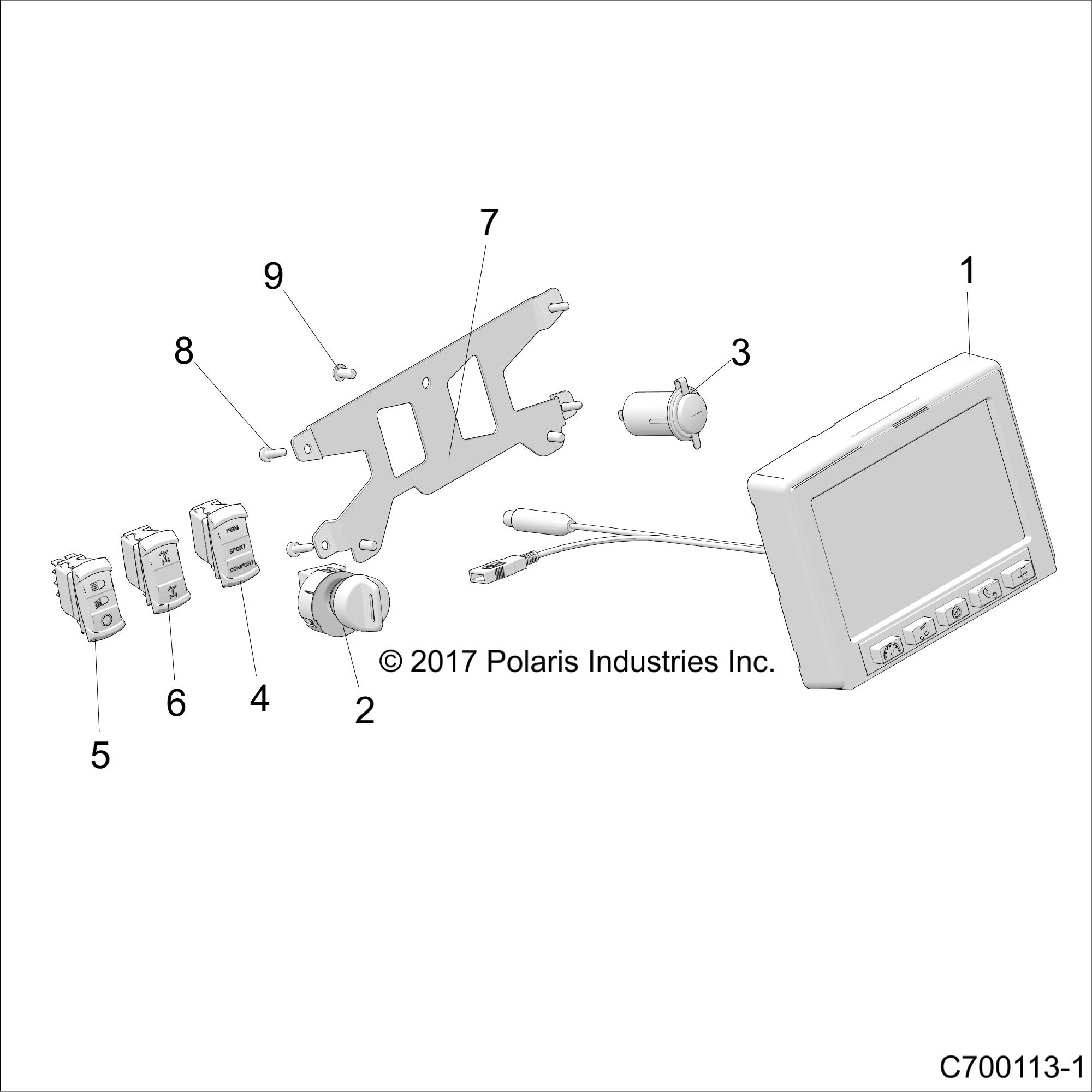 Part Number : 4017133 HEADLIGHT LASER SWITCH