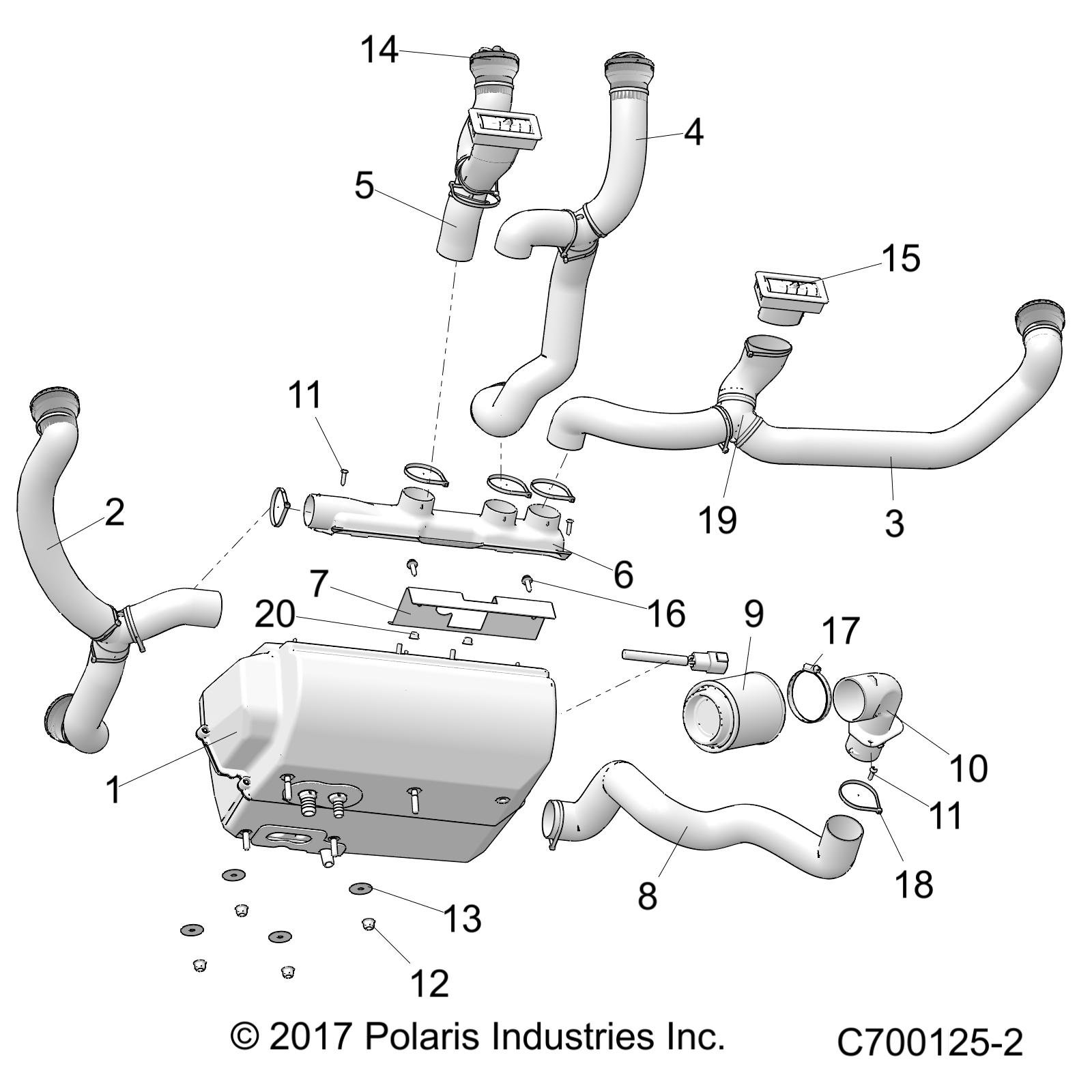 Part Number : 2636687 CENTER DASH DUCTING ASSEMBLY