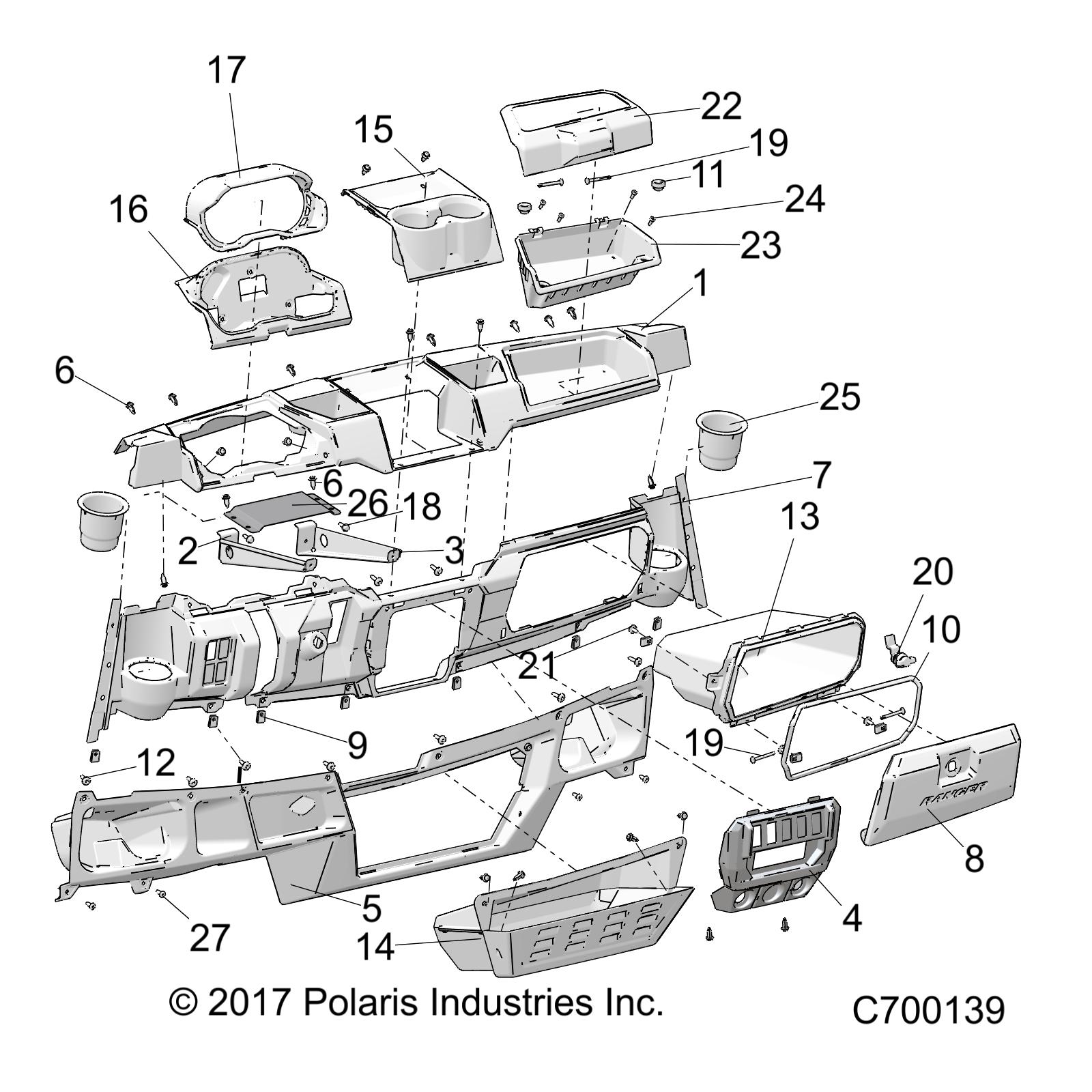 Part Number : 5265725 BRKT-DASH LH