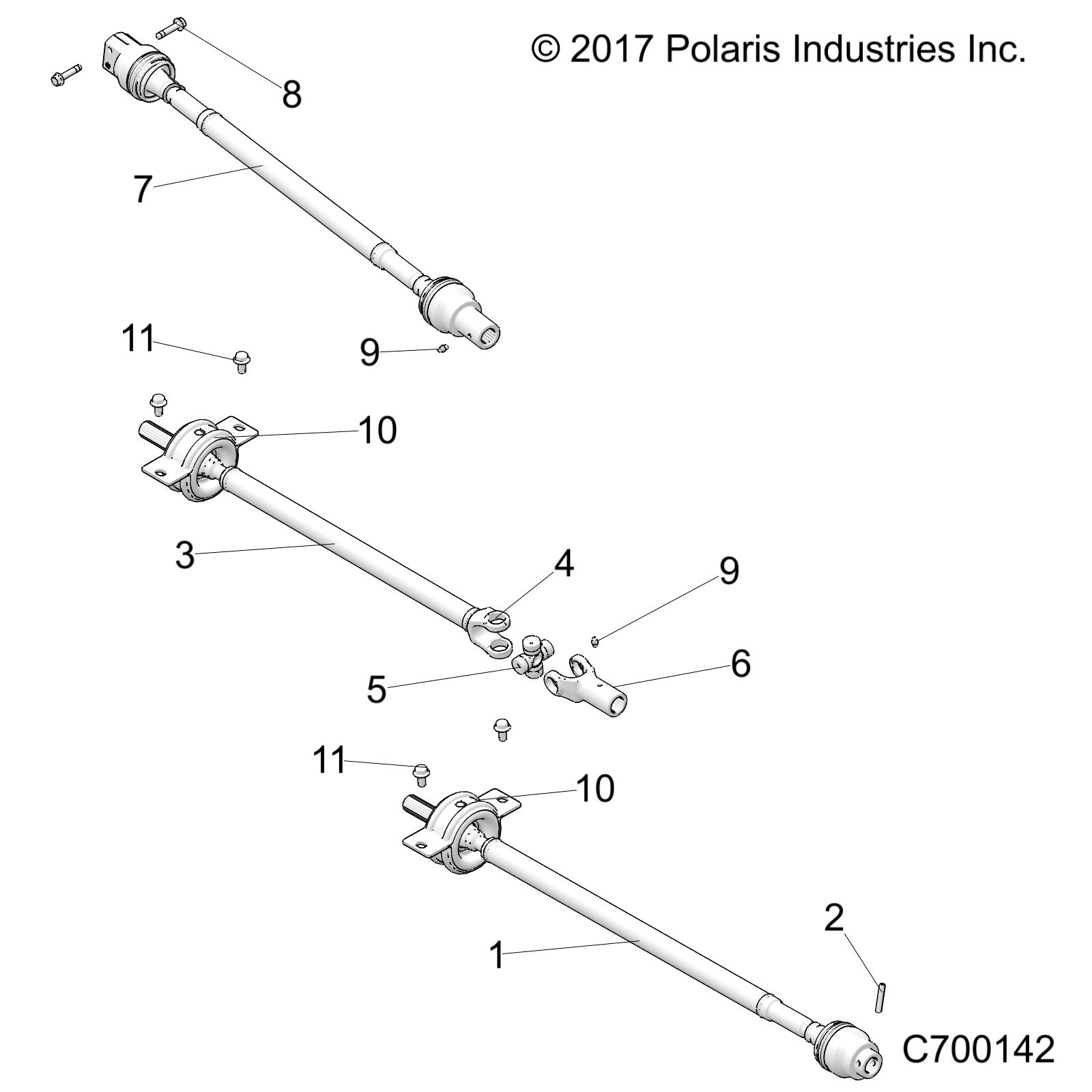 Part Number : 1333923 PROP SHAFT ASSEMBLY  MID