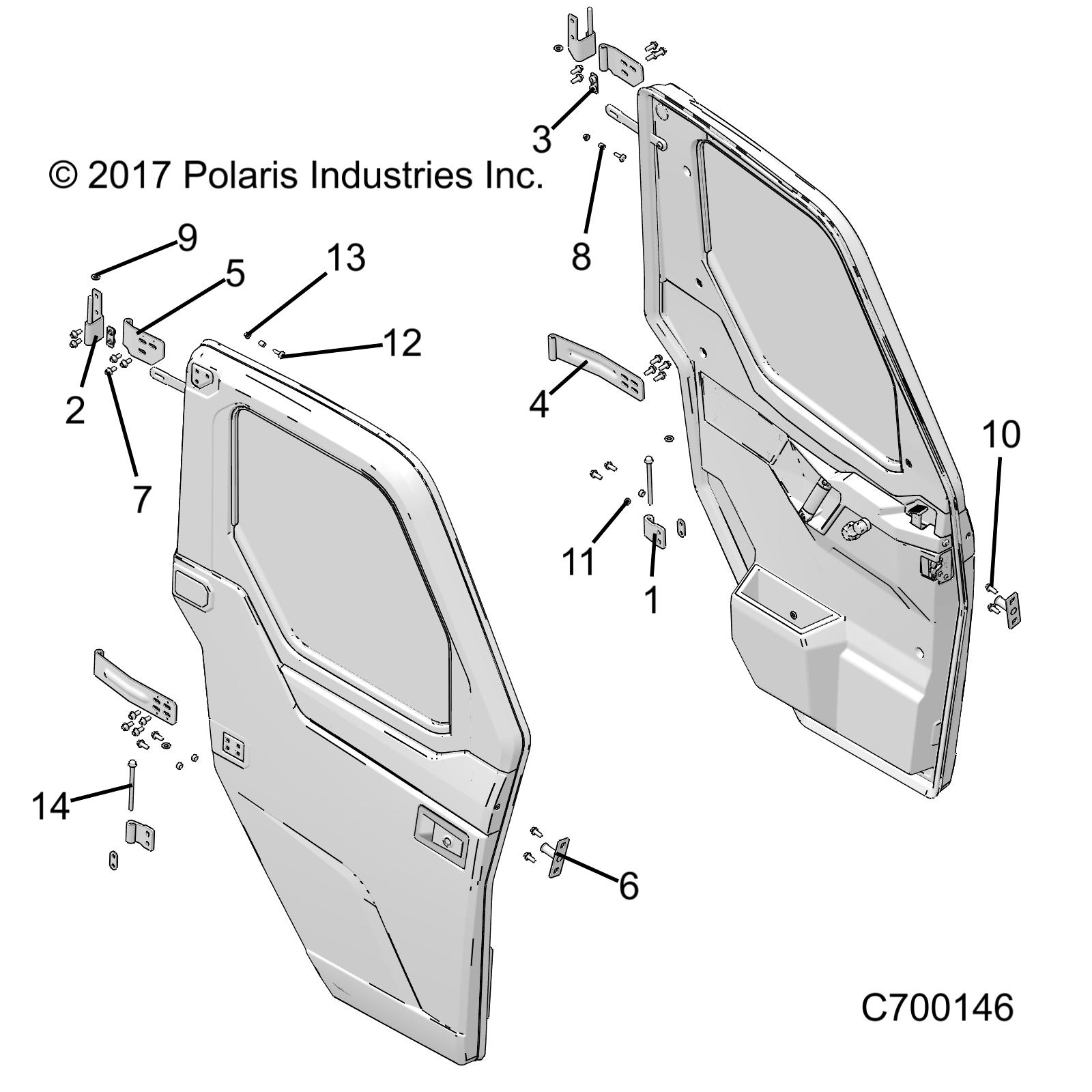 Part Number : 2207849 DOOR HINGE HARDWARE KIT  FRONT