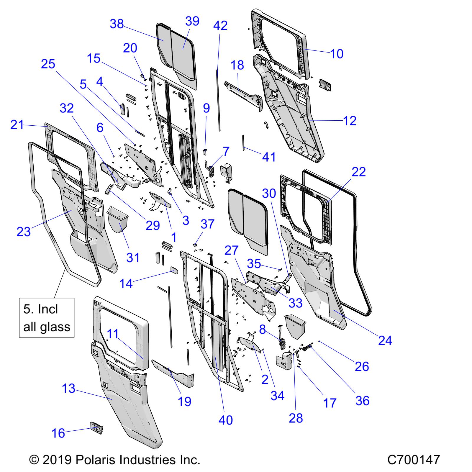 Part Number : 5455484-685 PANEL-OTR DOOR TRIM RH SB GRN