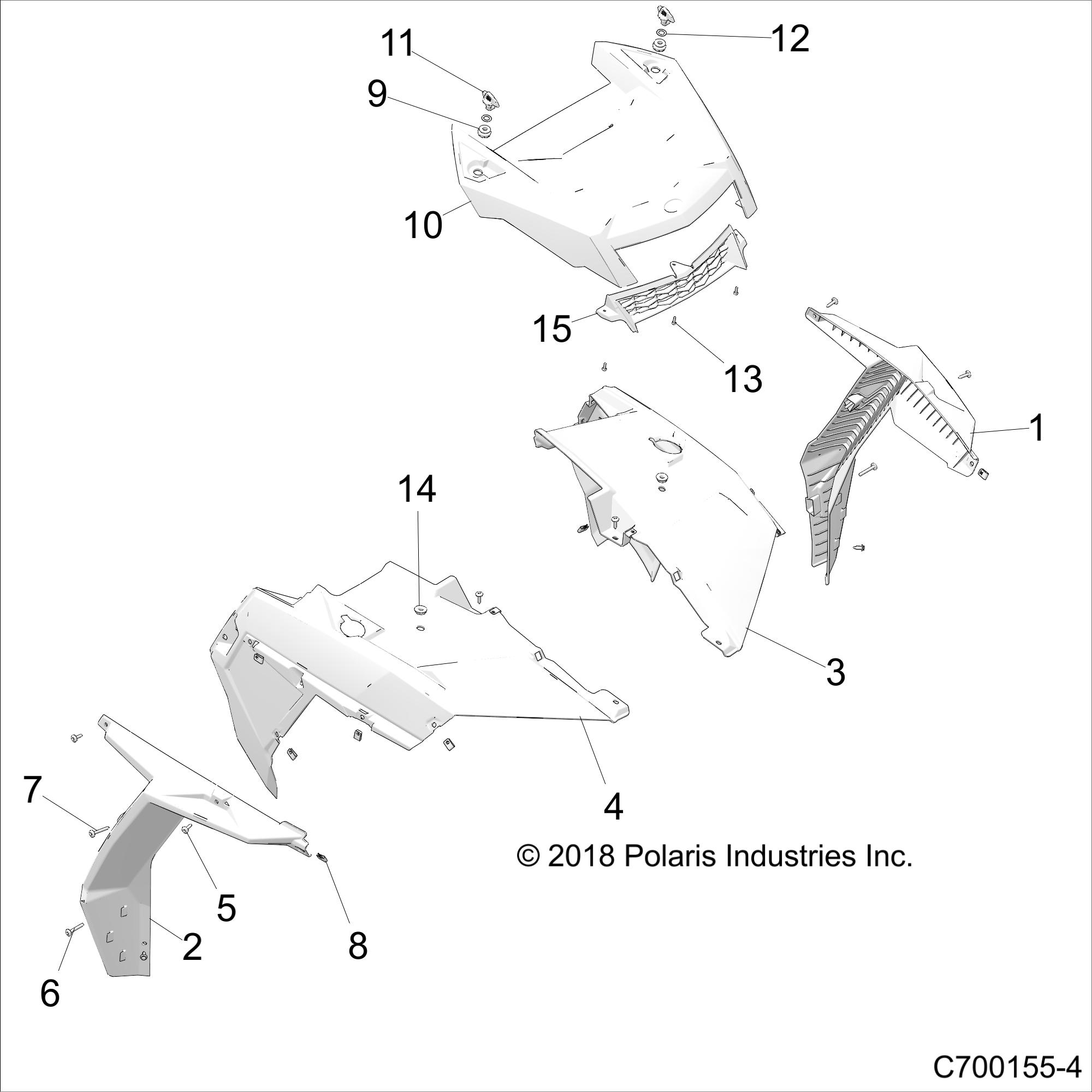 Foto diagrama Polaris que contem a peça 5454429-666