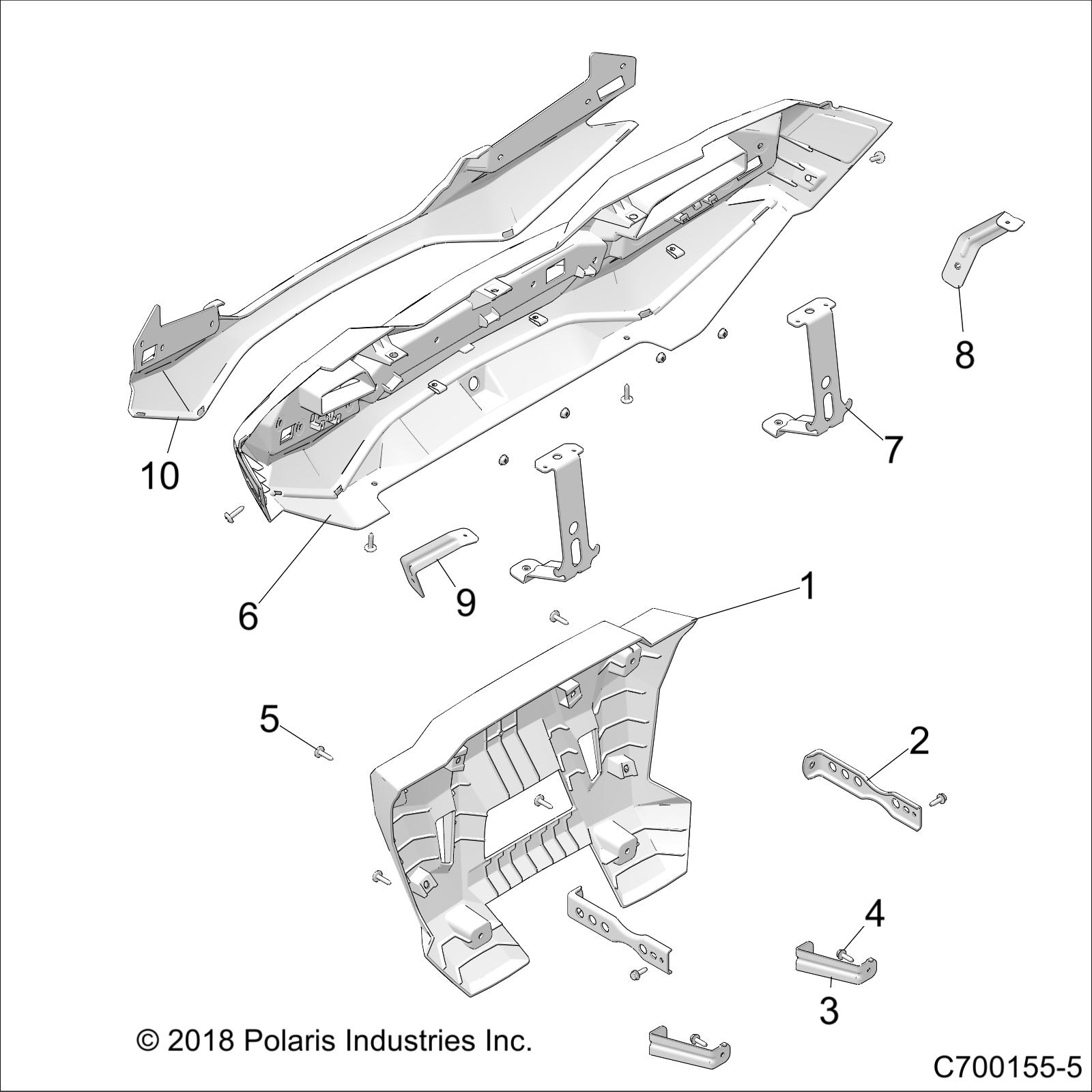 Part Number : 5454293-070 REAR FASCIA  GLOSS BLACK