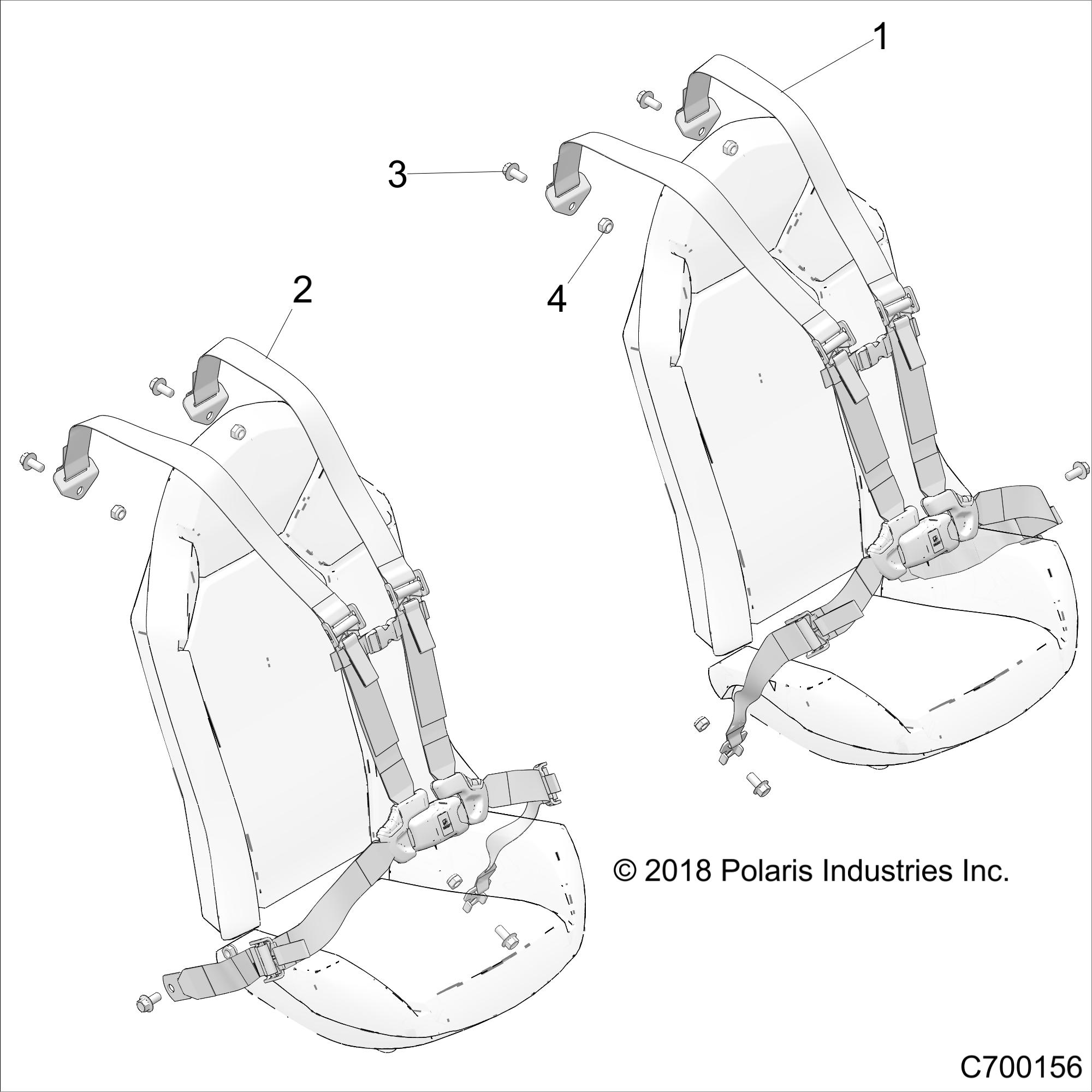 Part Number : 2636394 4 POINT DRIVER SEAT BELT ASSEM