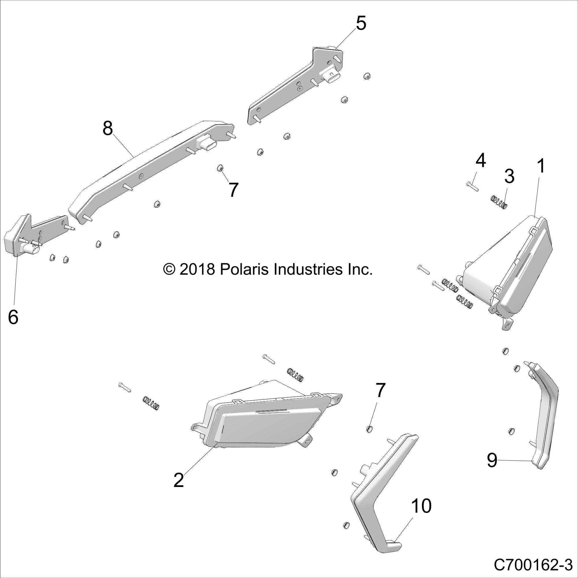 Part Number : 2414530 LEFT HAND LED BUMPER HEADLIGHT