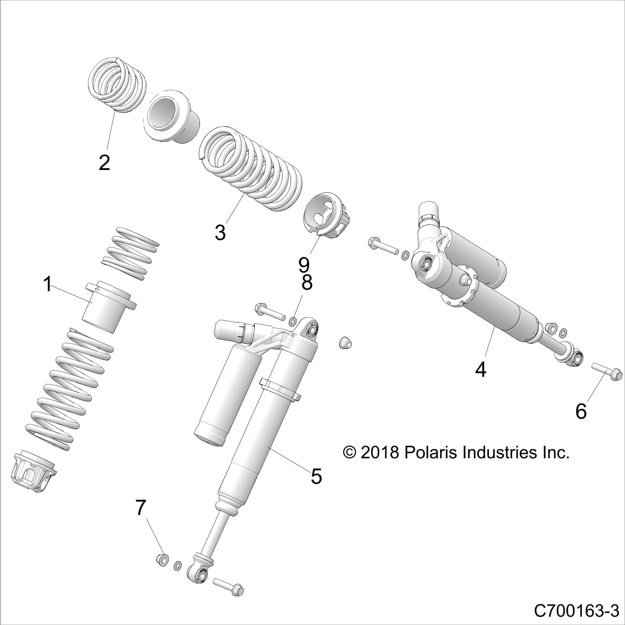 Part Number : 7045142-728 SPR-FRONT MAIN GHOST GRAY