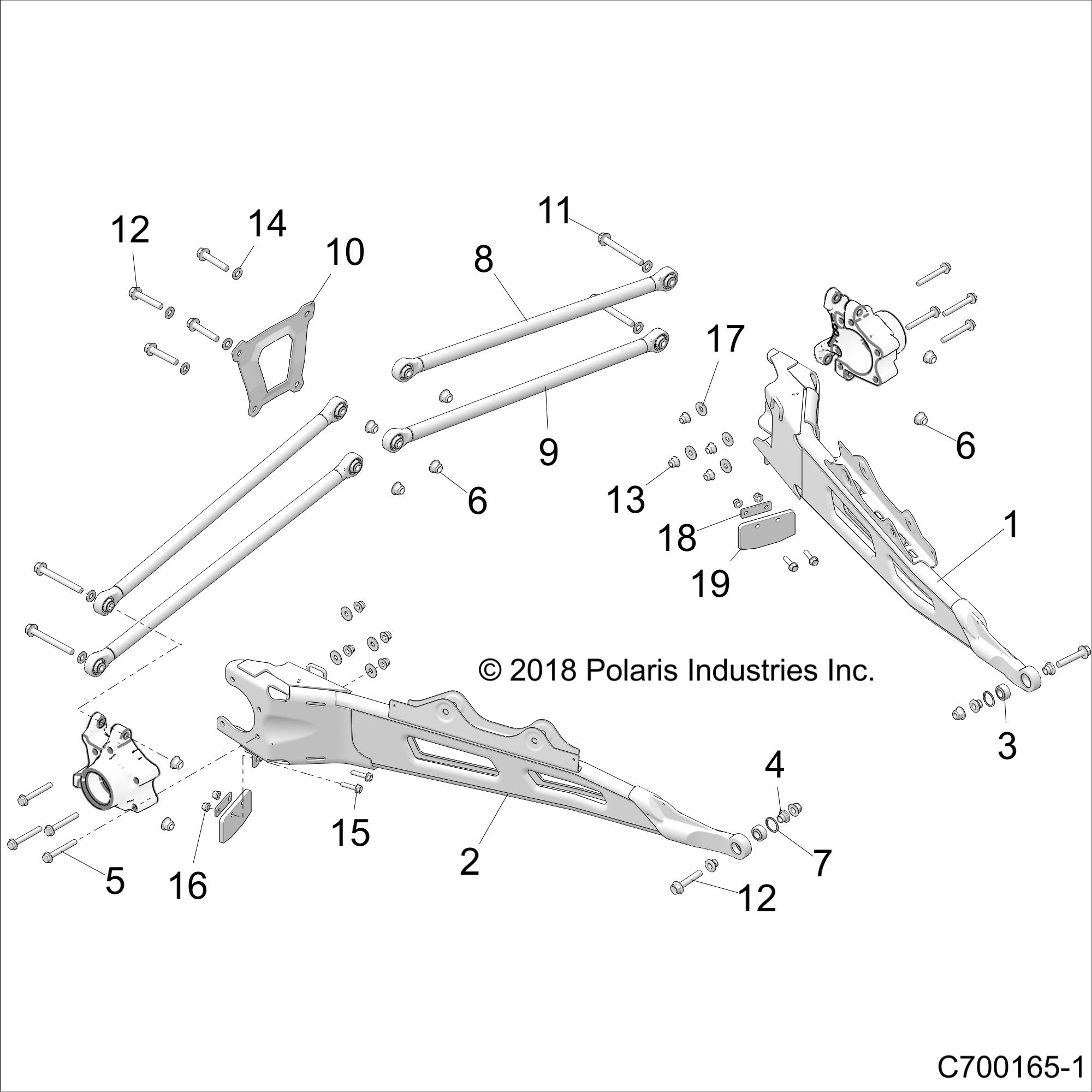 Part Number : 5264429-458 REAR PLATE  BOLT BRACE  MATTE